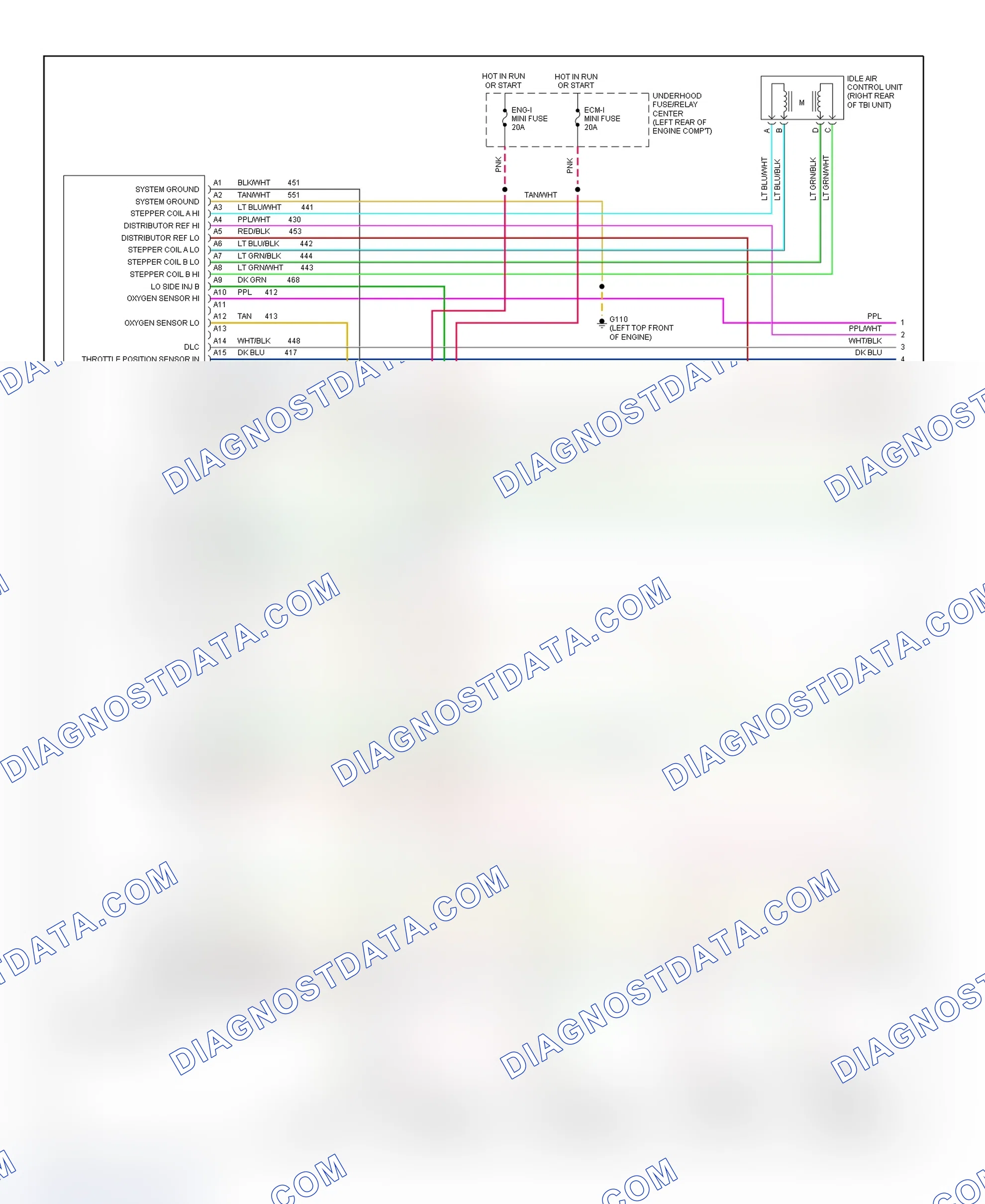 Scheme 382: Wiring Diagram ("C" & "K" Series Pickup & Sierra - 7.4L With M/T - 1 Of 3)