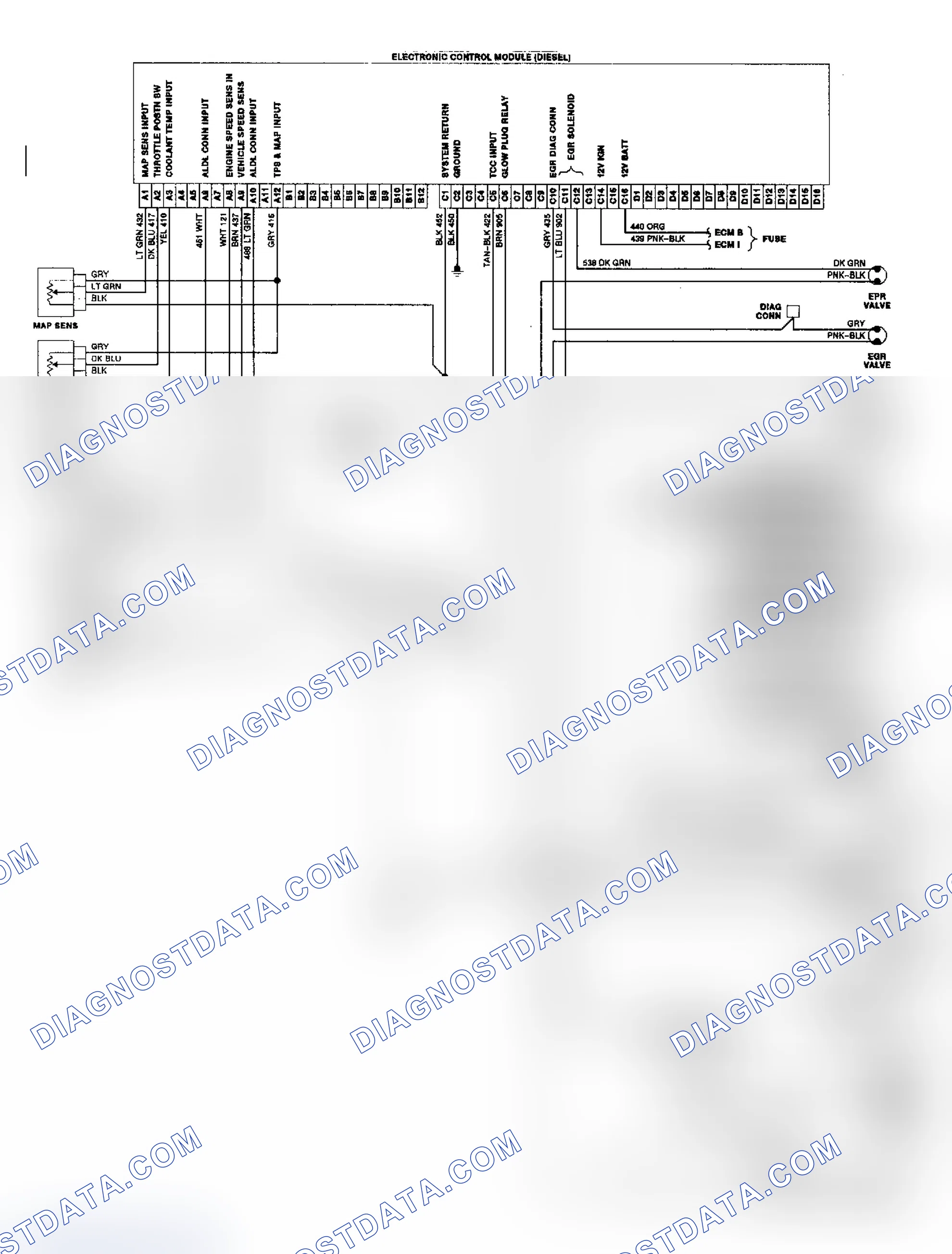 Scheme 8: Diesel Electronic Control System Wiring Diagram ("G" Series)