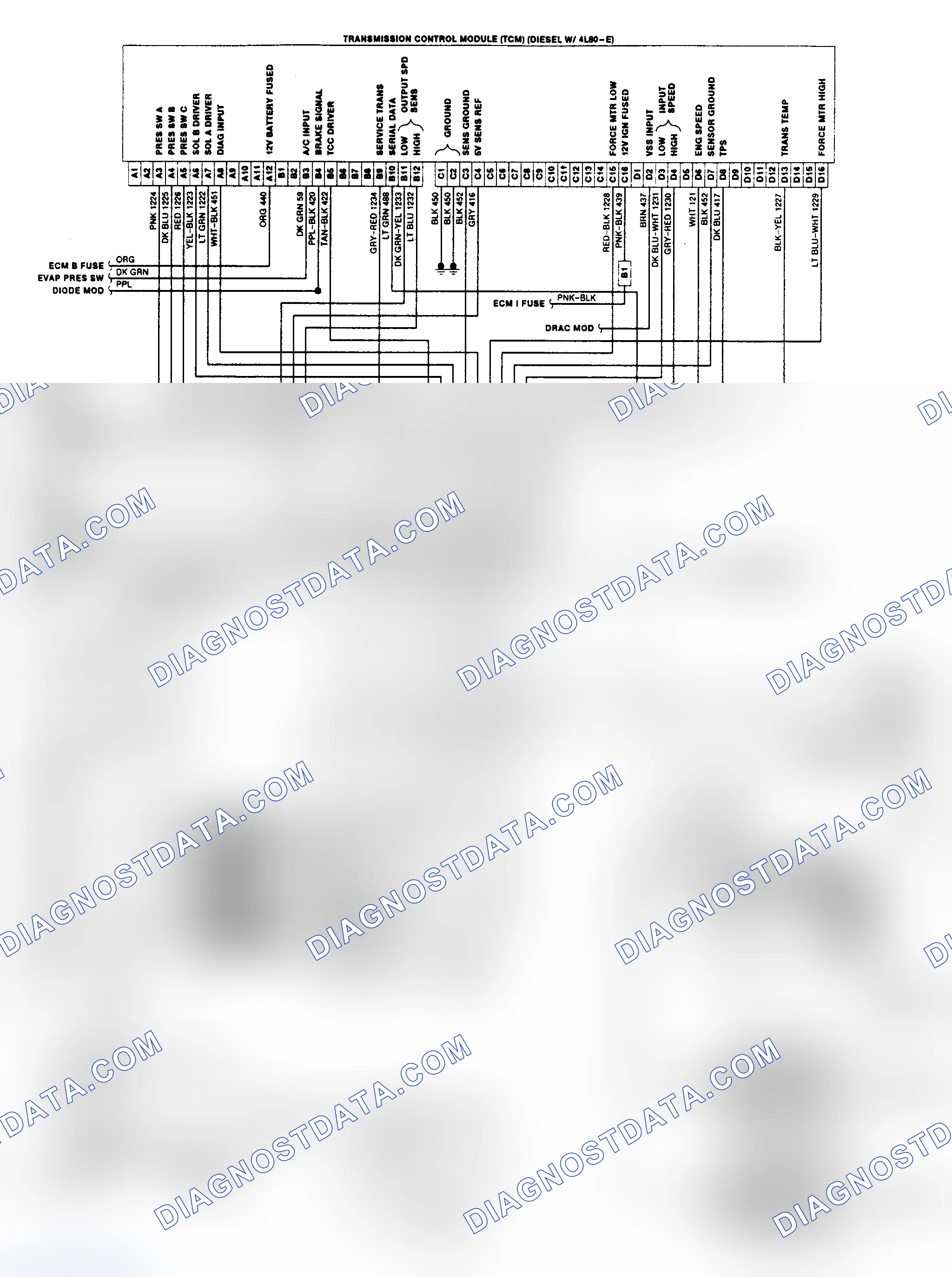 Scheme 20: Wiring Diagram ("R/V" Series 6.2L Diesel w/ 4L80-E Trans.)
