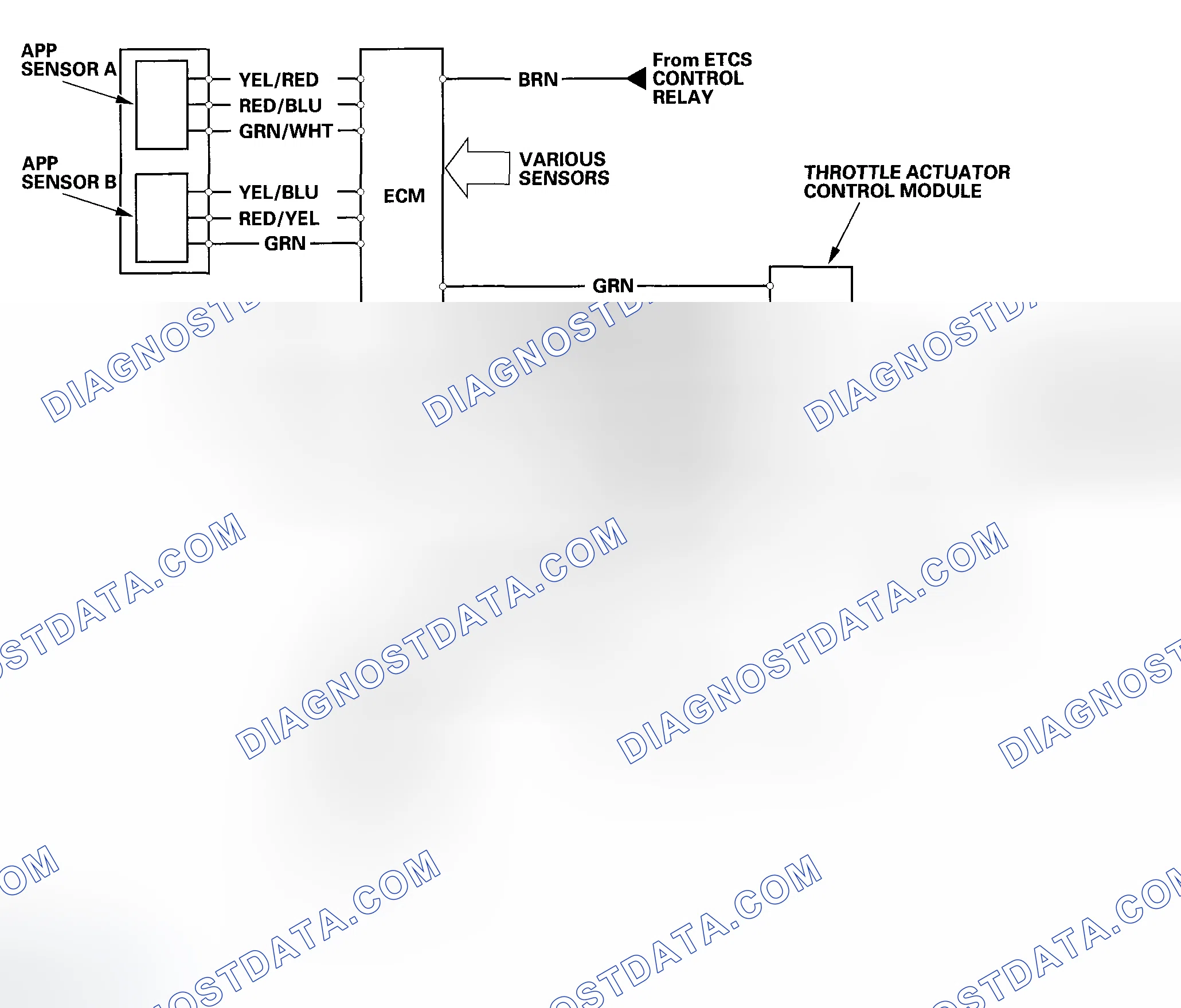 Scheme 39: Electronic Throttle Control System Diagram