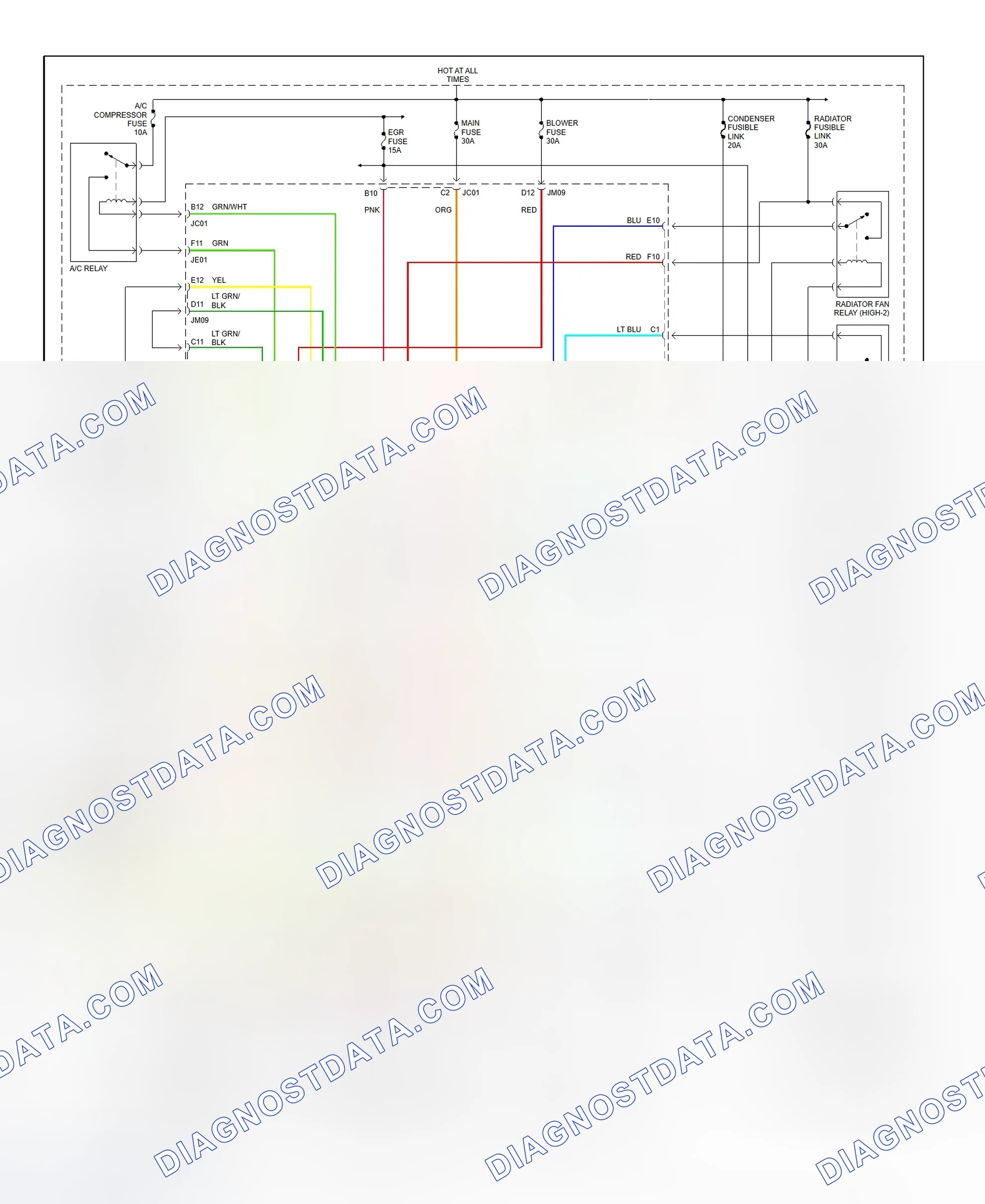 Scheme 2: Automatic A/C-Heater System Wiring Diagram (Sonata 2.4L - 2 Of 2)