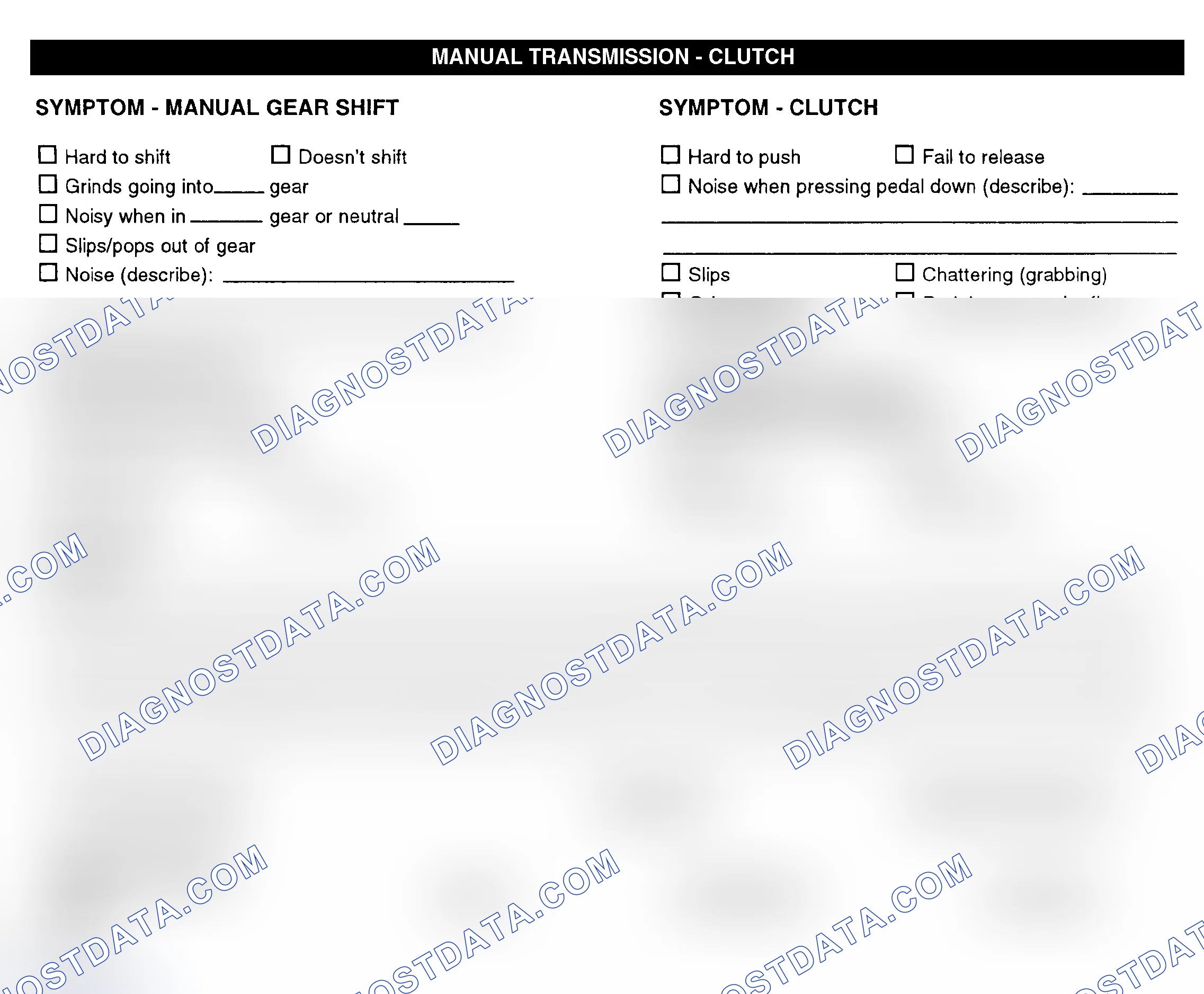 Scheme 10: Manual Transmission & Clutch
