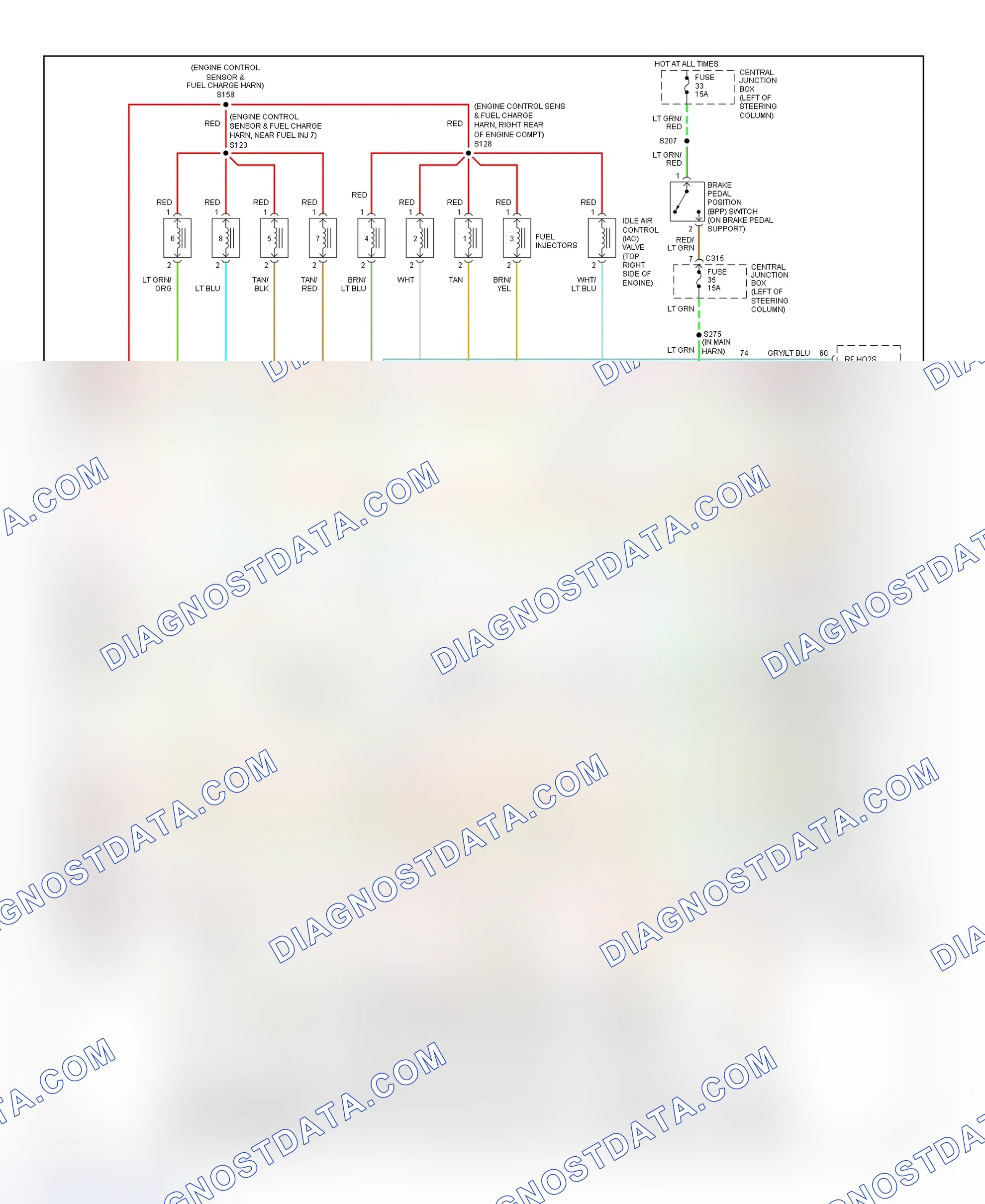 Scheme 123: PCM Wiring Diagram (Mustang - 4.6L - 3 Of 3)