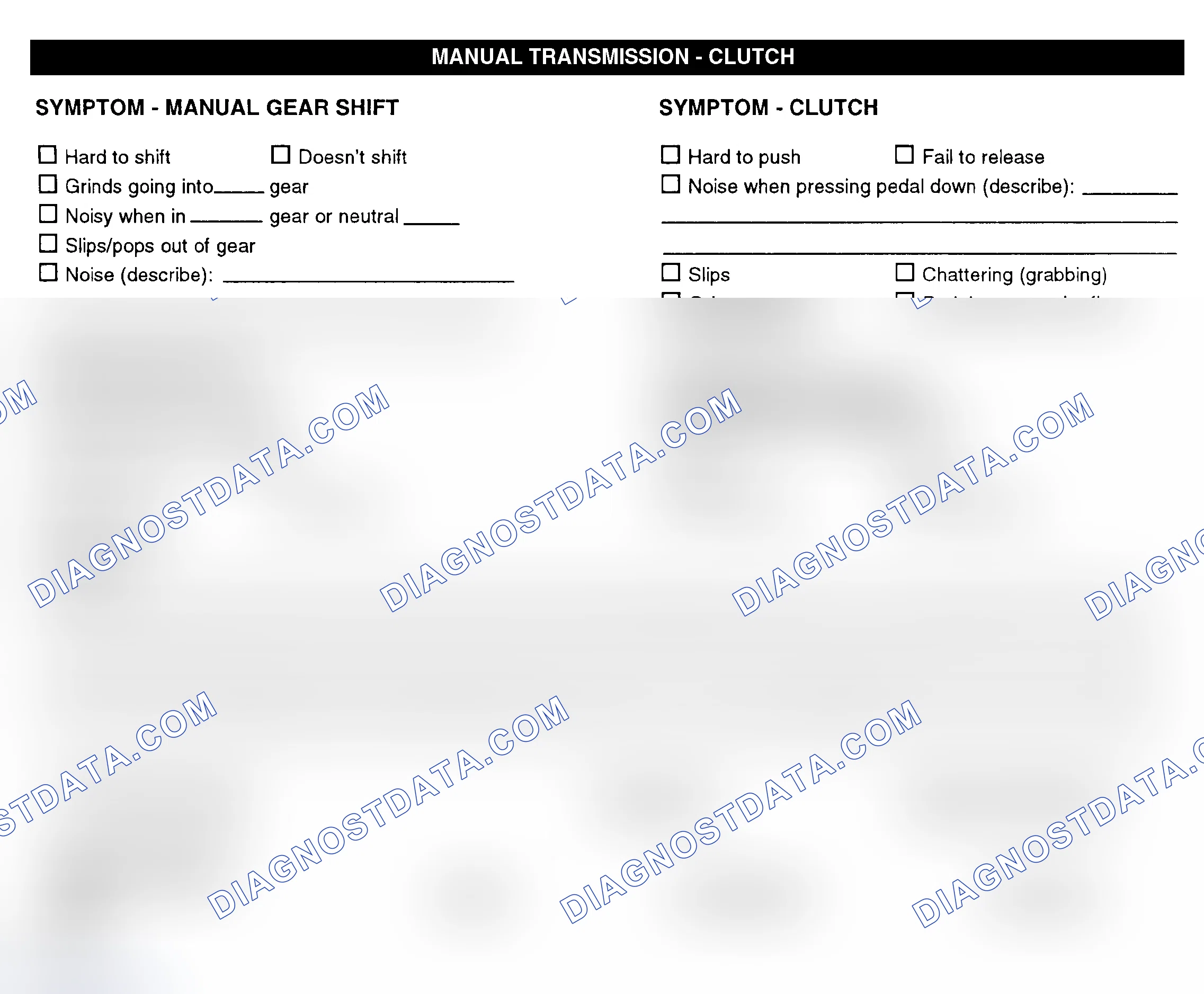 Scheme 10: Manual Transmission & Clutch
