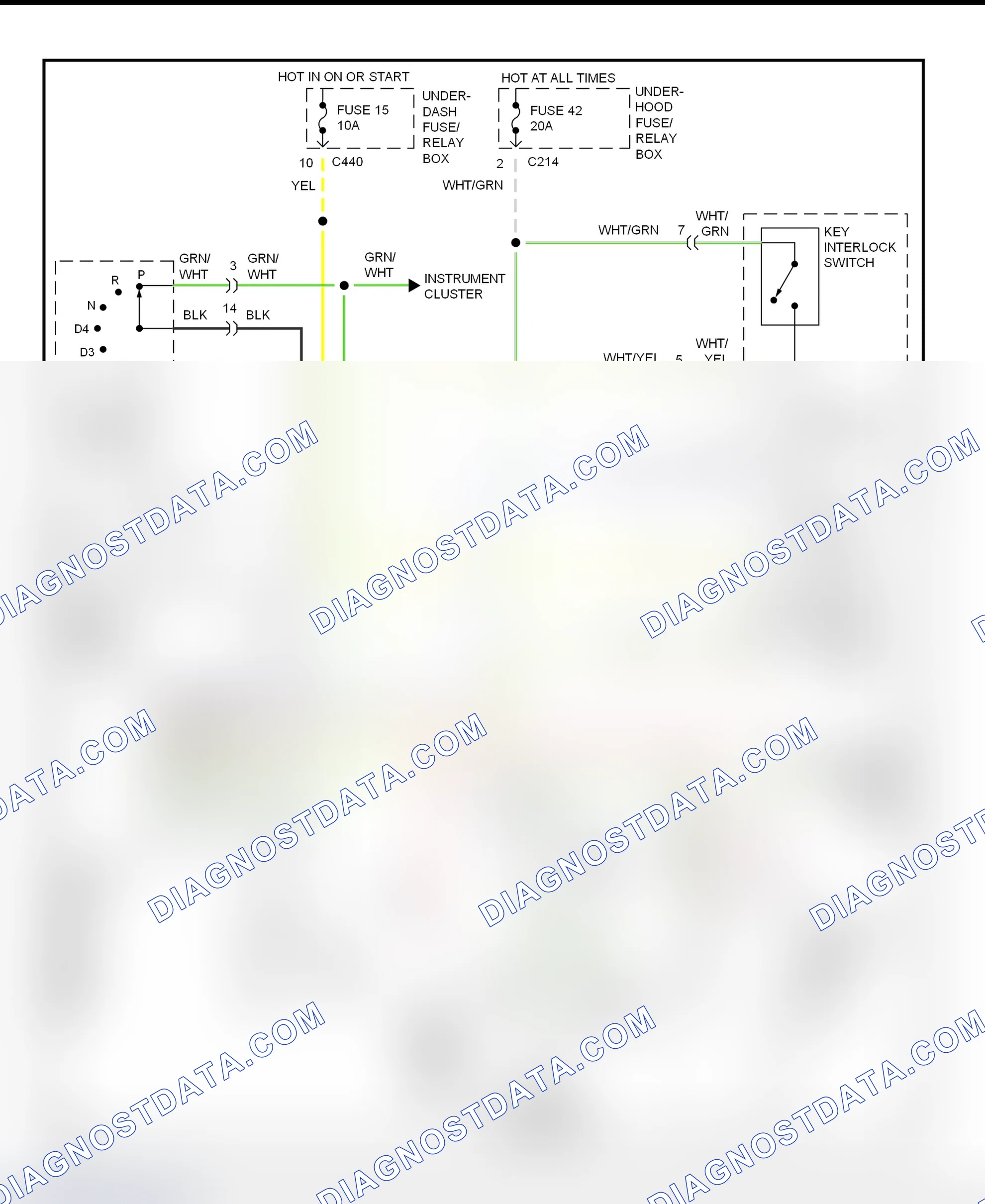 Scheme 39: Shift & Key Interlock System Wiring Schematic (1997 Acura Integra)