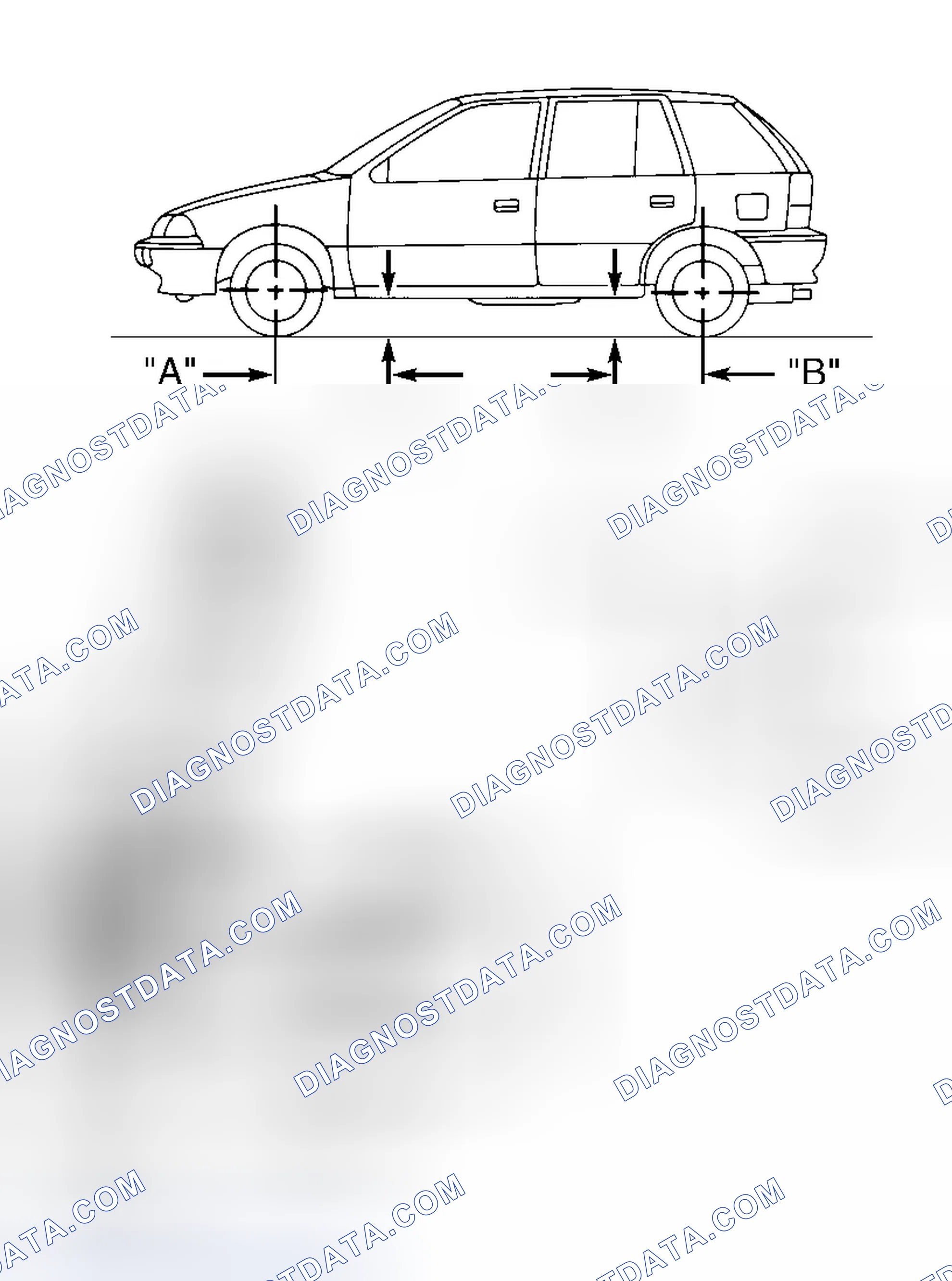 Scheme 5: RIDING HEIGHT MEASUREMENT LOCATIONS