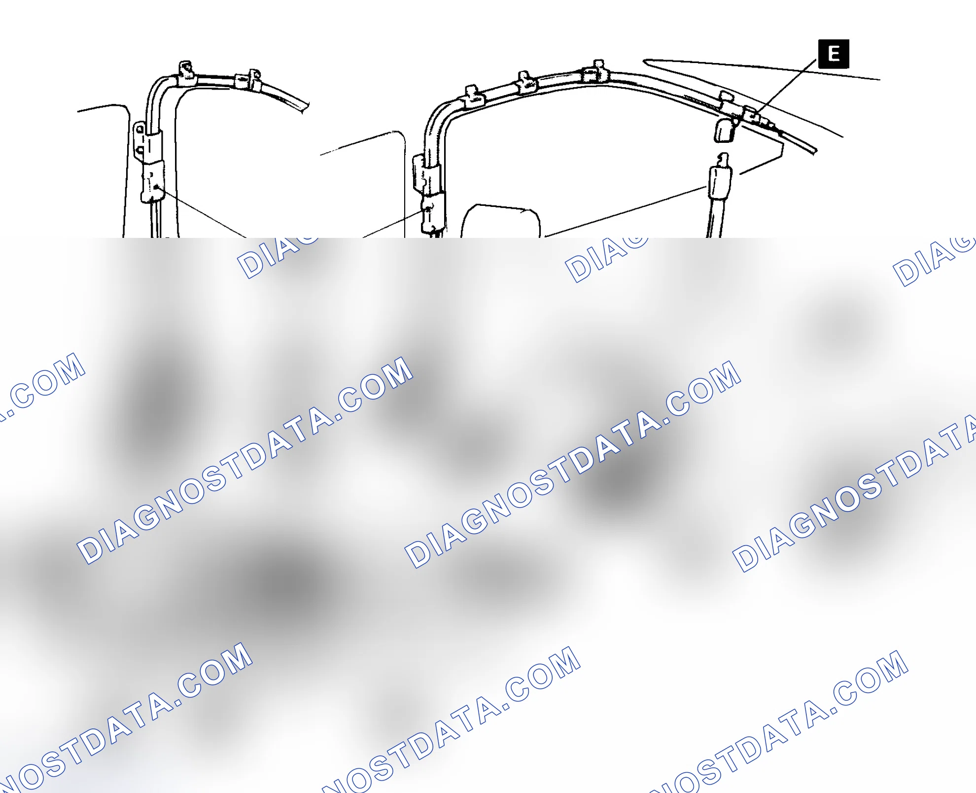 Scheme 35: Automatic Seat Belt Component Locations (A-I)