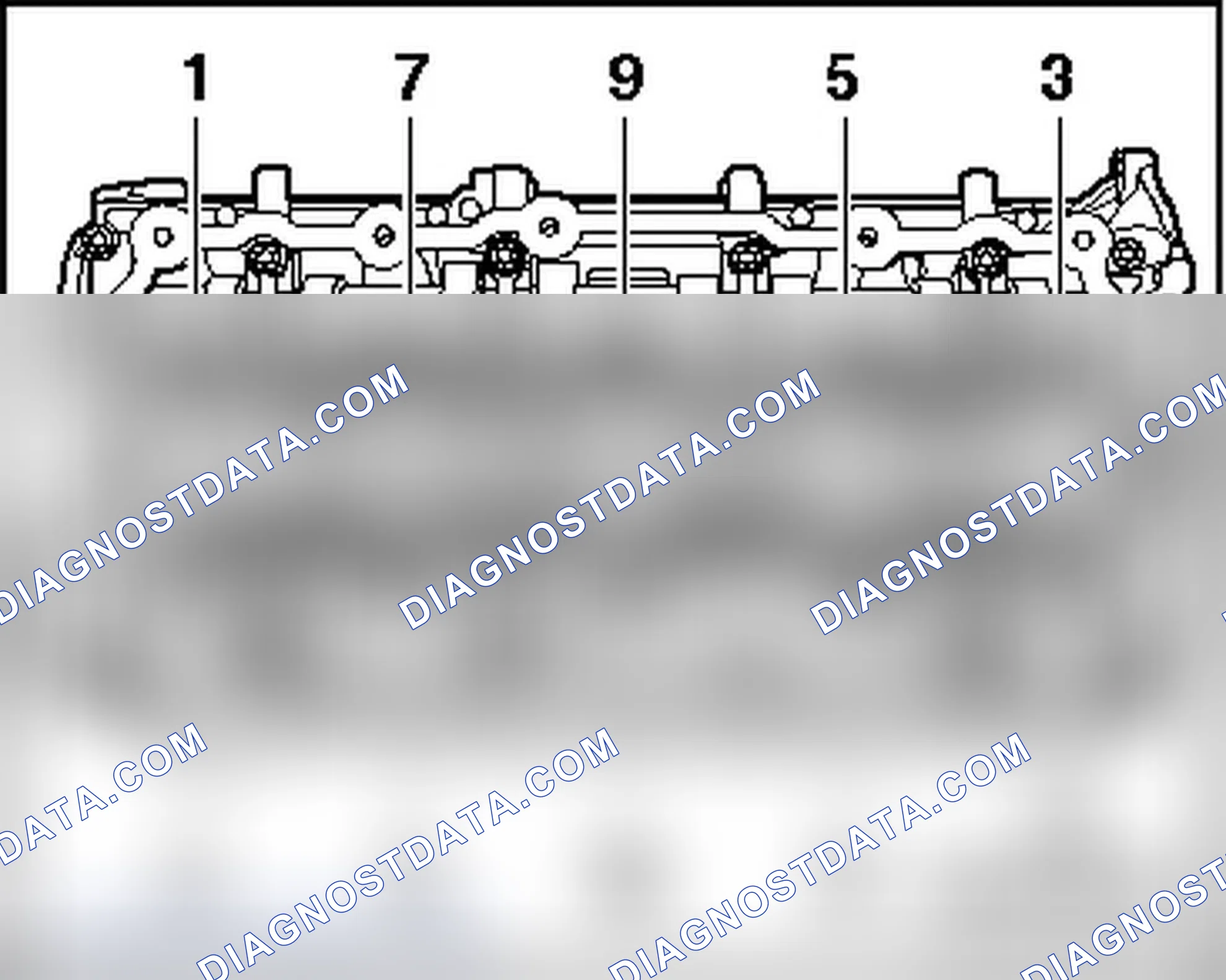 Scheme 467: LOOSEN THE CYLINDER HEAD BOLTS IN THE FOLLOWING SEQUENCE -1 THROUGH 10