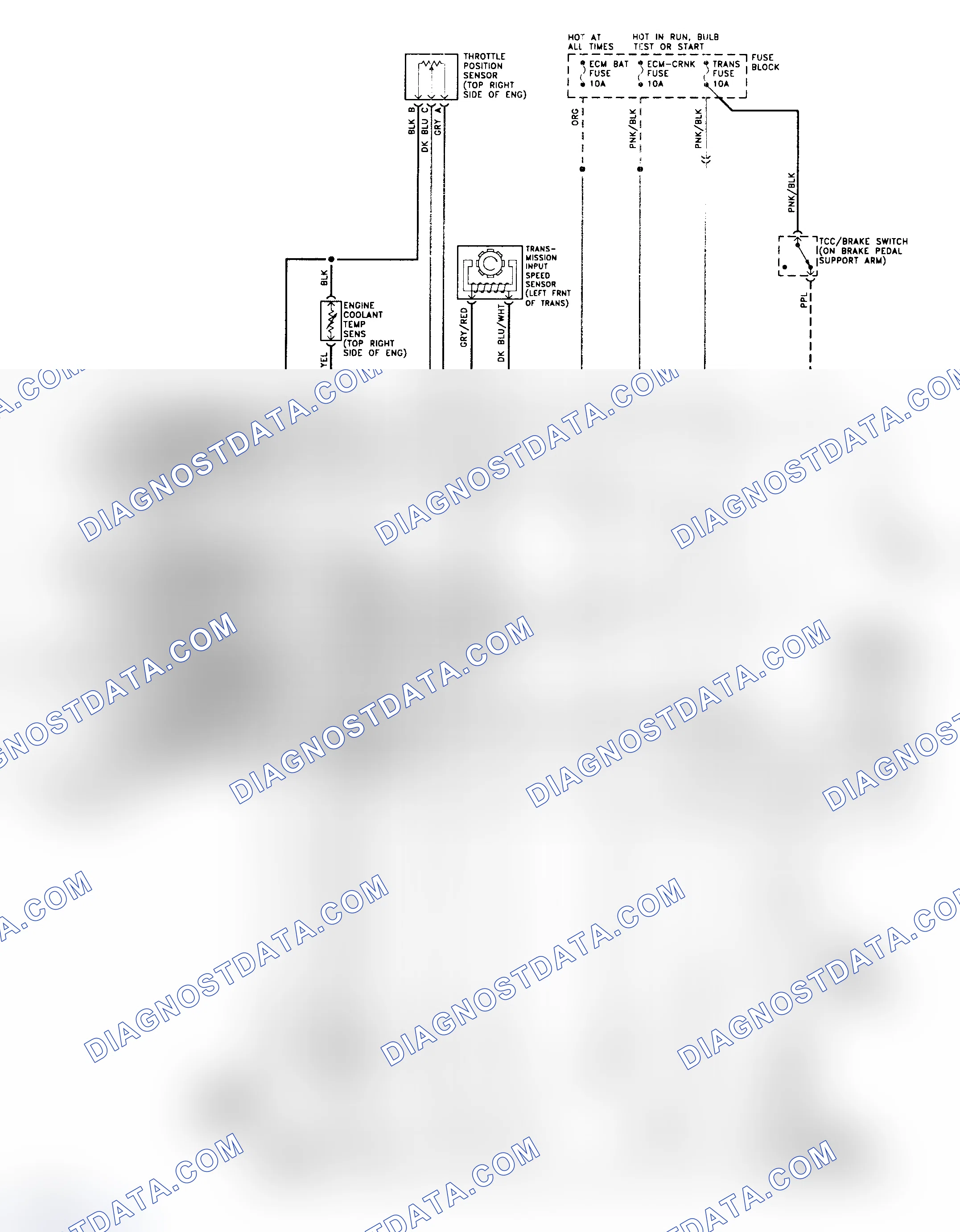 Scheme 355: 4L80-E Wiring Diagram (1994 "P" Series - Gasoline)