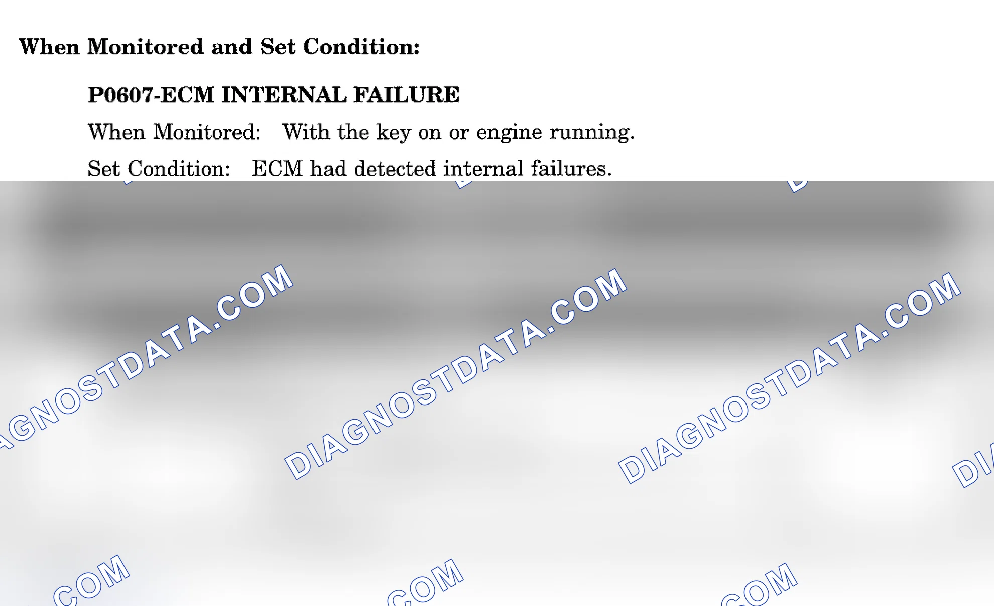 Scheme 932: DTC P0607: ECM INTERNAL FAILURE