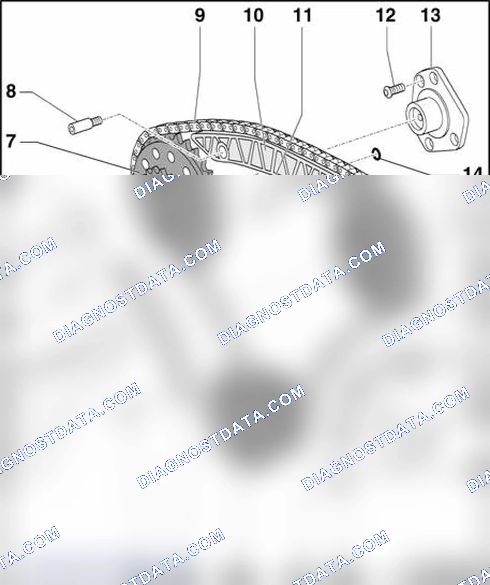 Scheme 214: Drive chain for timing mechanism - component overview