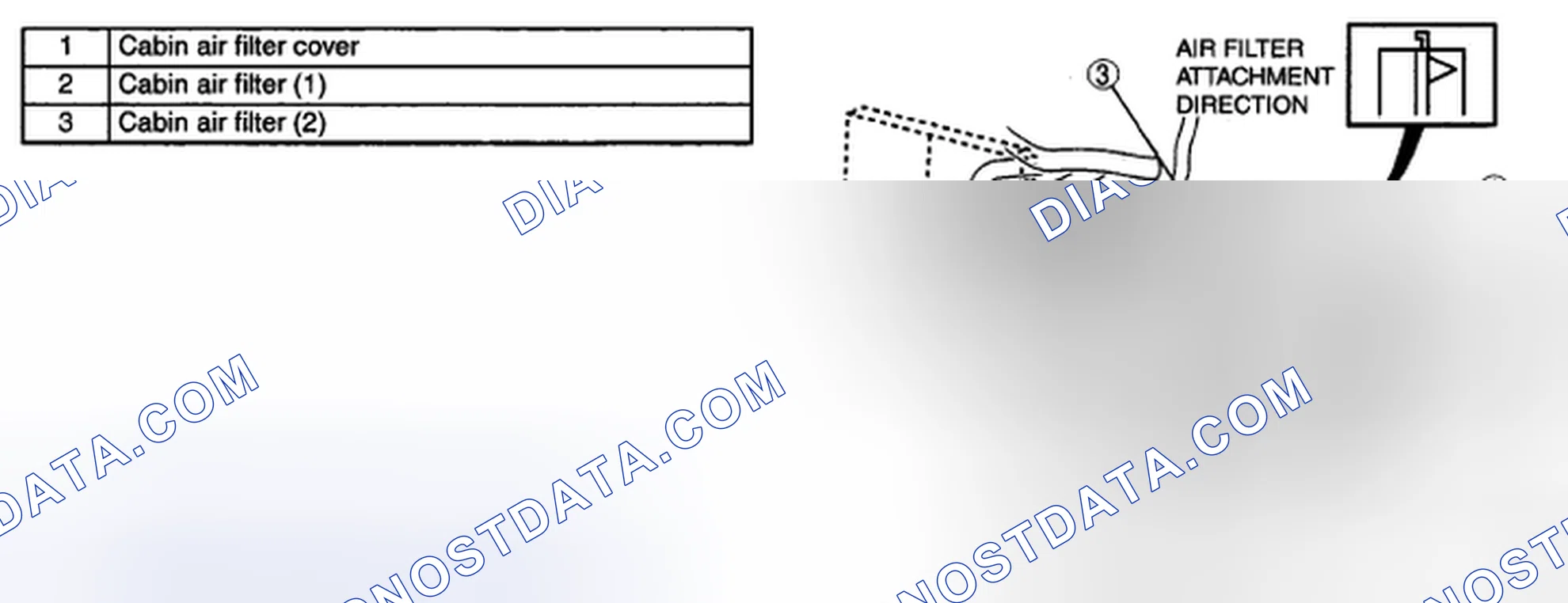 Scheme 136: CABIN AIR FILTER REMOVAL/INSTALLATION