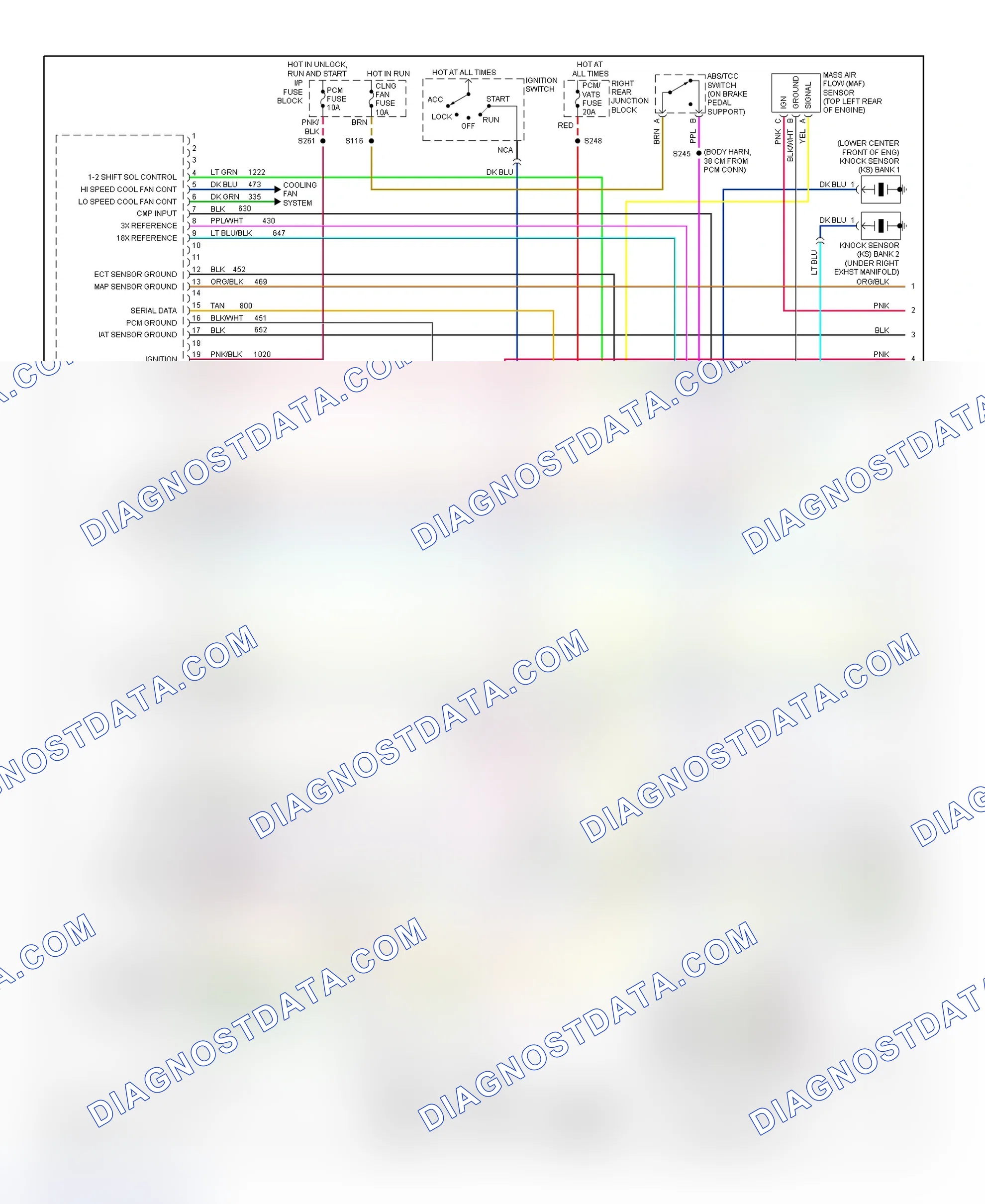 Scheme 164: PCM Wiring Diagram (Riviera - 3.8L - 1 Of 4)