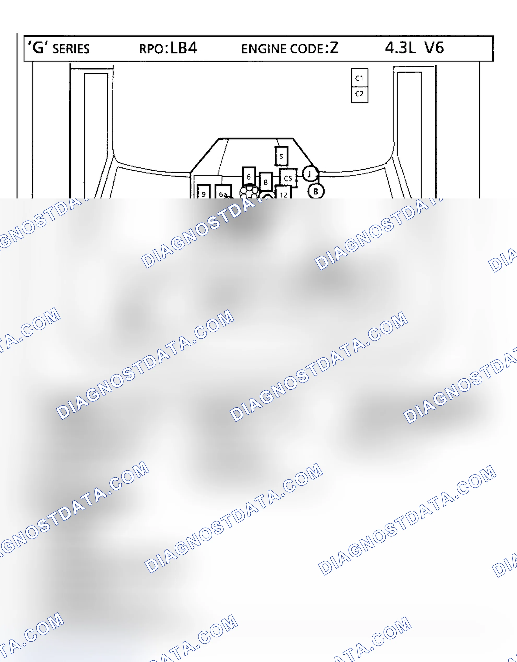 Scheme 106: 4.3L VIN "Z" - "G" Series Van Component Locations
