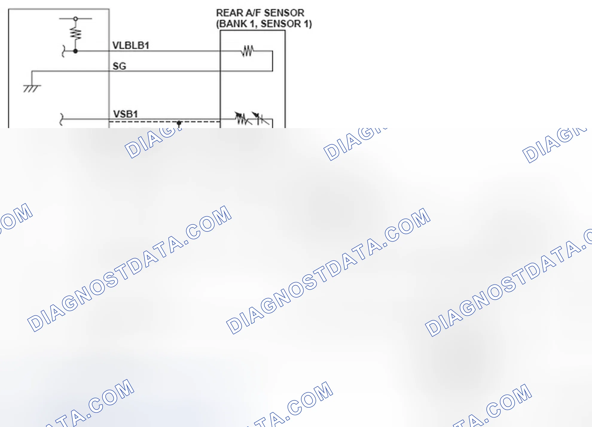 Scheme 292: Rear Air/Fuel Ratio (A/F) Sensor (Bank 1, Sensor 1) - Circuit Diagram