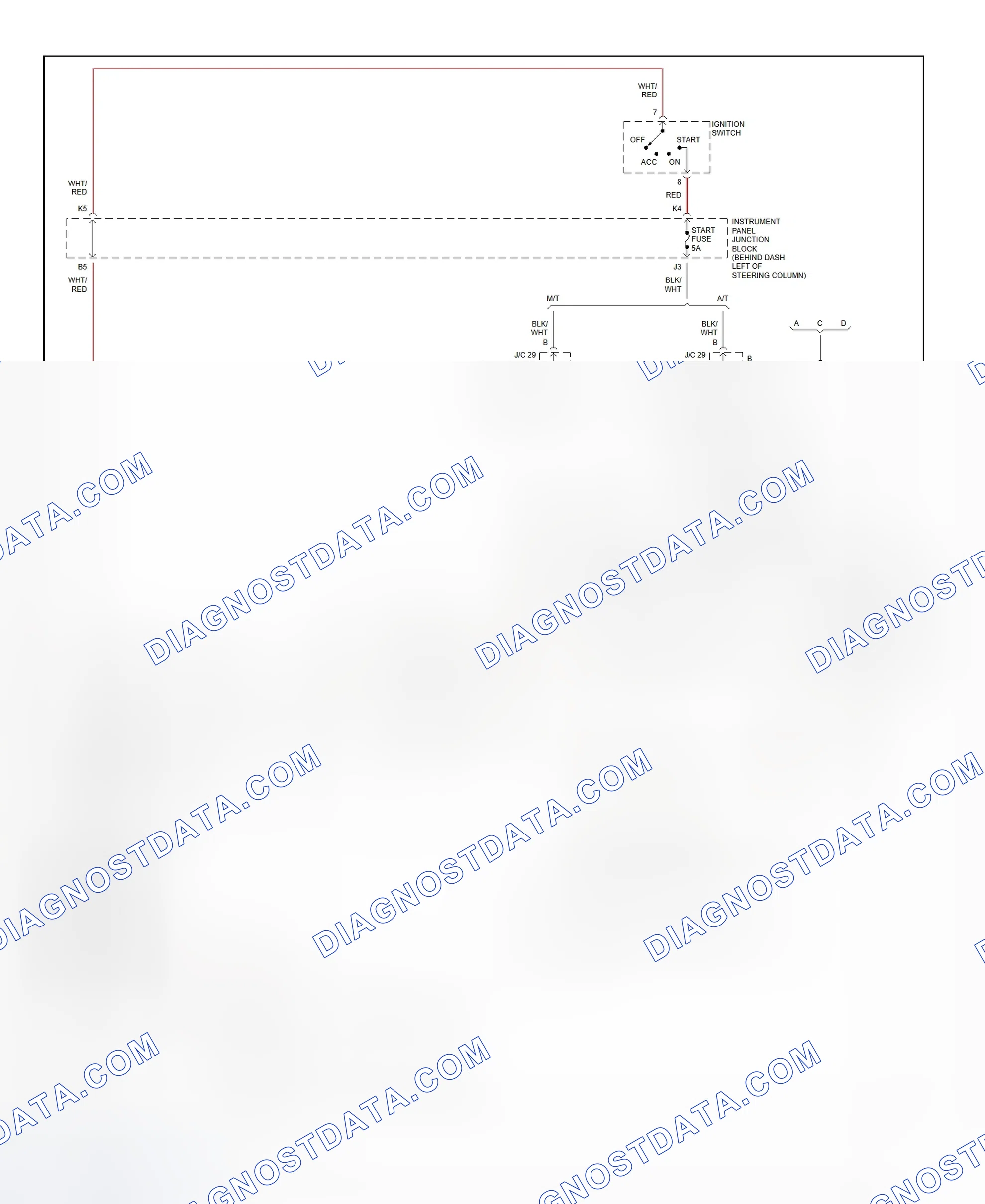 Fig. 25: Starting System Wiring Diagram (Camry)