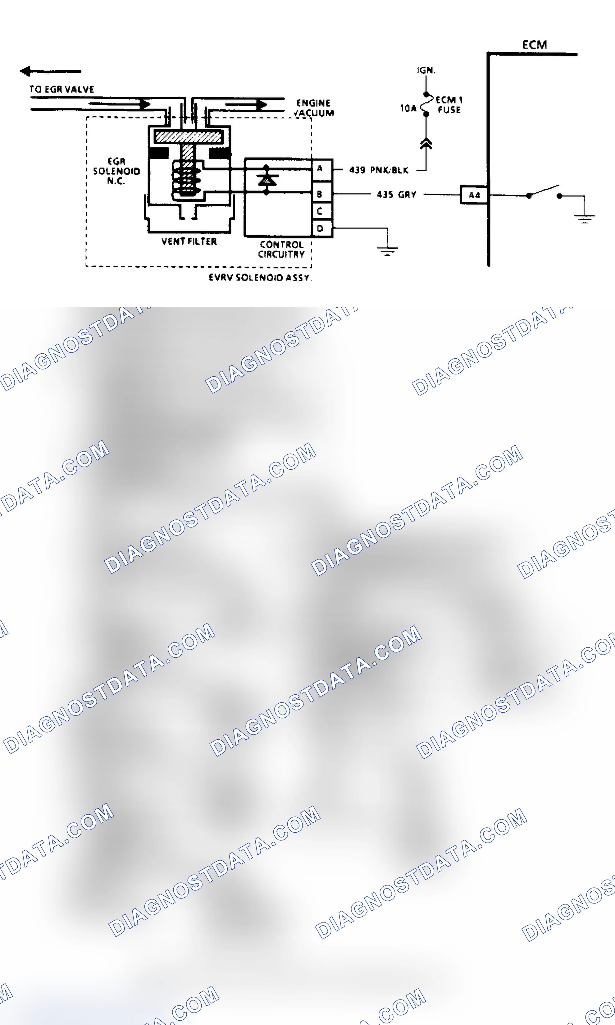 Scheme 61: Code 32, EGR System Failure (2.5L, 4.3L (Except "S/T"), 5.0L & 5.7L Under 8500 GVW) Flow Chart & Schematic