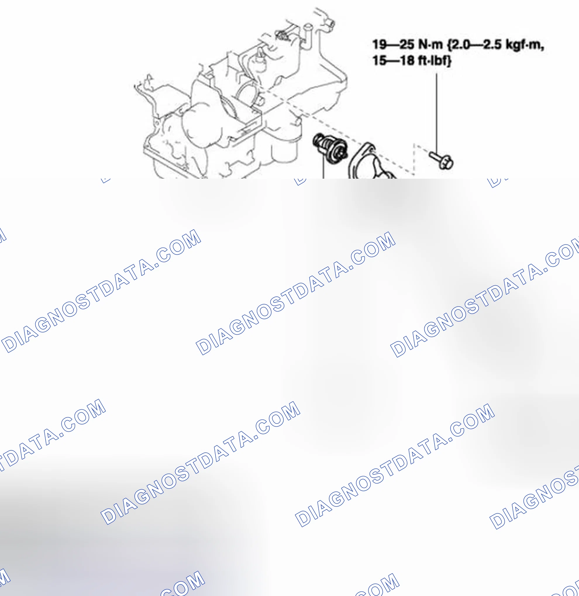 Scheme 13: Thermostat And Associated Components (MZR 1.5) With Torque Specifications