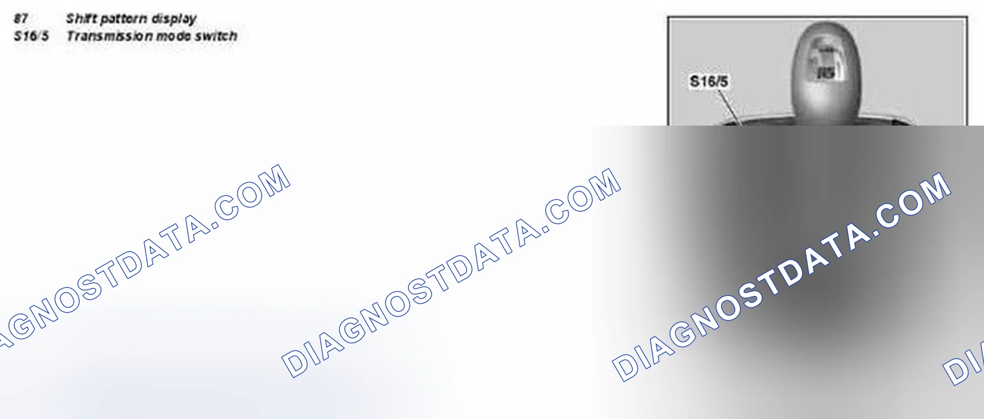 Scheme 53: Identifying Shift Pattern Display And Transmission Mode Switch