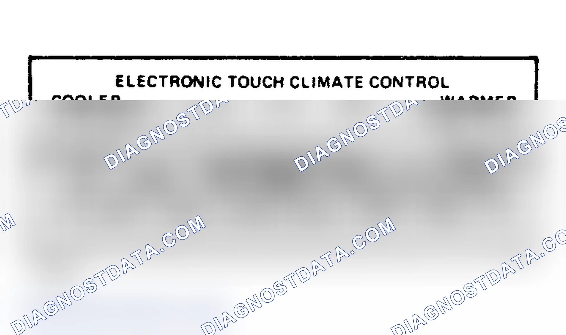 Scheme 2: Electronic Touch Climate Control Panel (This control panel is used on Skyhawk models.)
