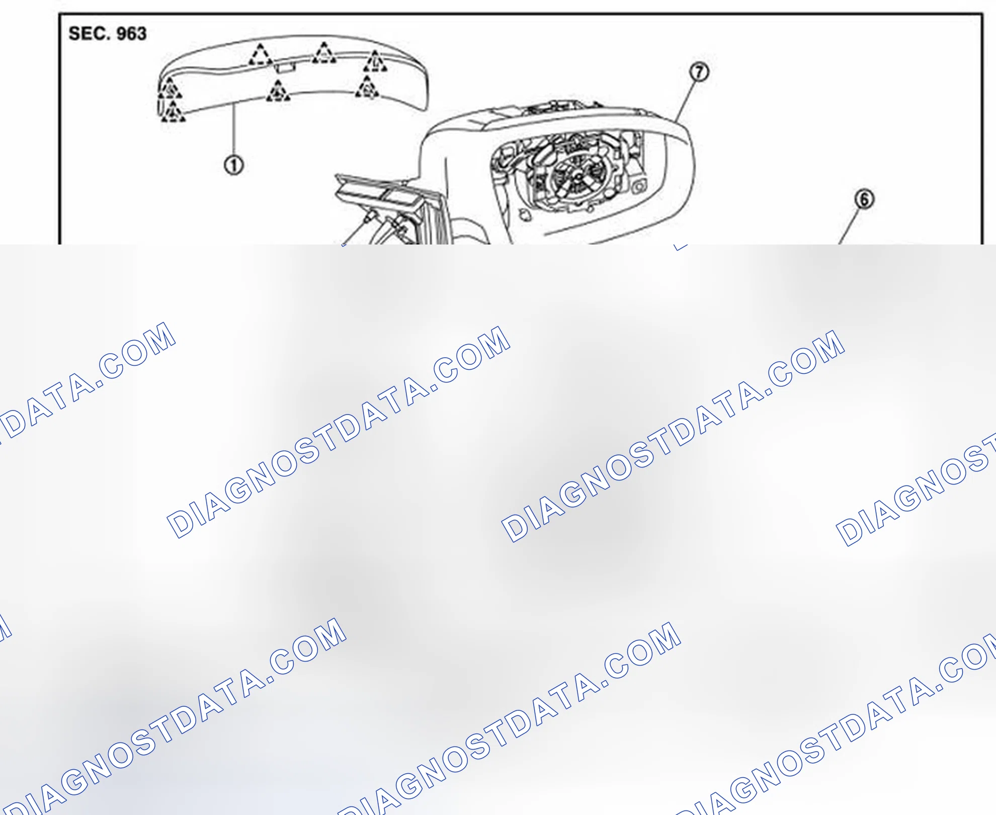 Scheme 47: DOOR MIRROR ASSEMBLY : Exploded View