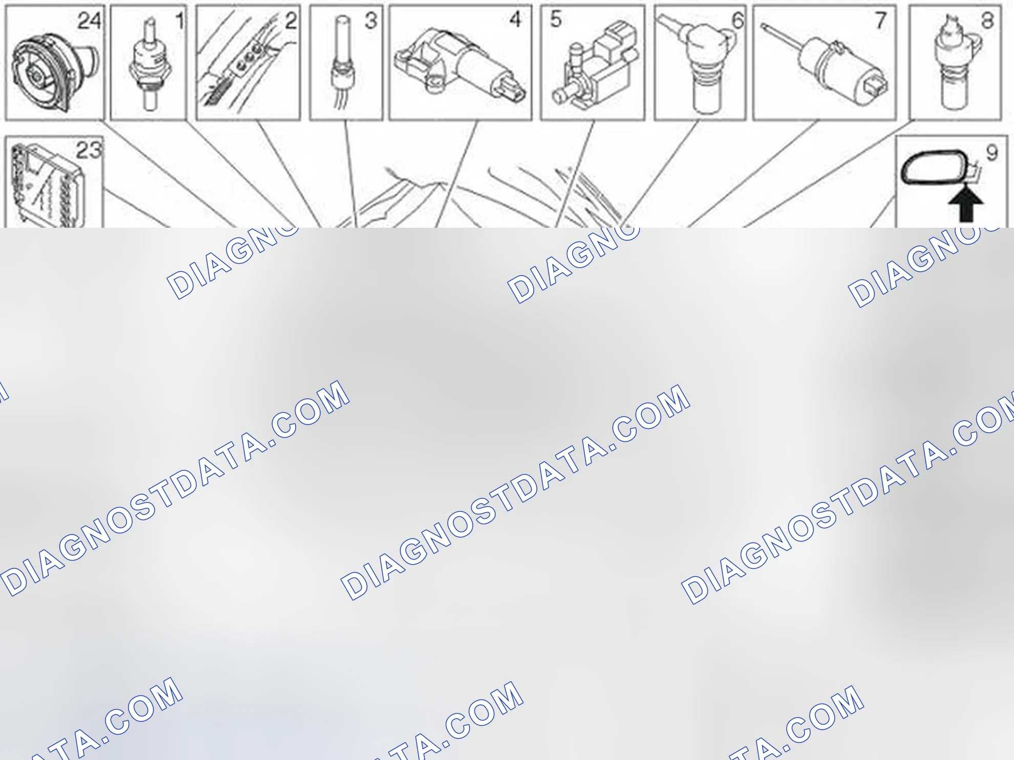 Scheme 182: Location Of Components, Engine Compartment