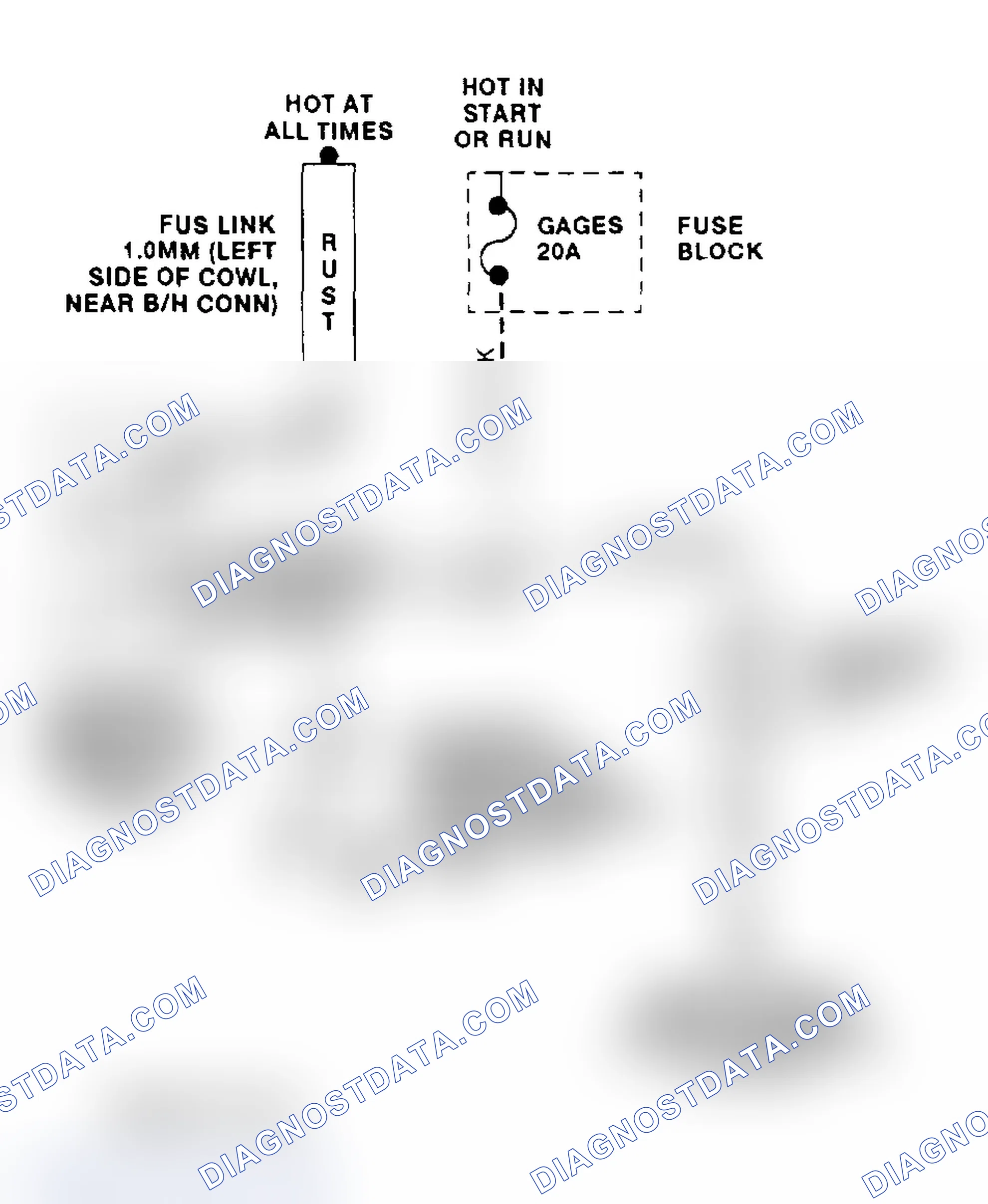 Scheme 5: Cooling Fan Circuit Wiring Diagram ("G" Series - 7.4L VIN N)