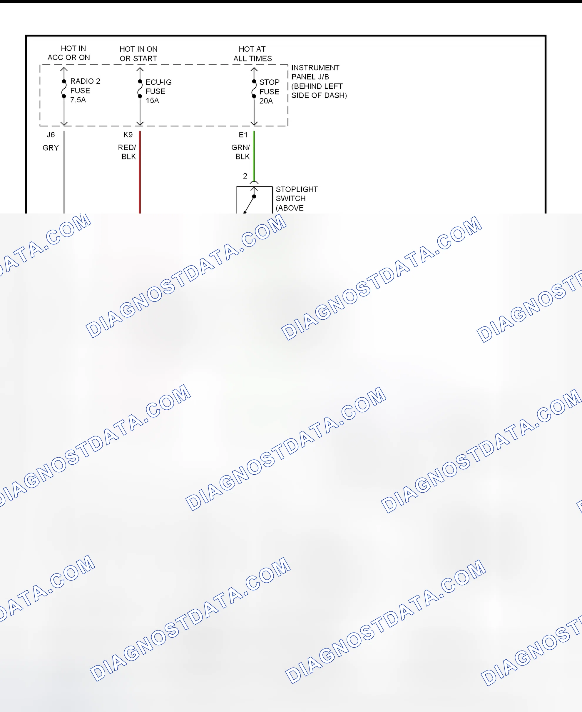 Scheme 304: Shift Interlock System Wiring Diagram (2001 - Toyota Highlander)