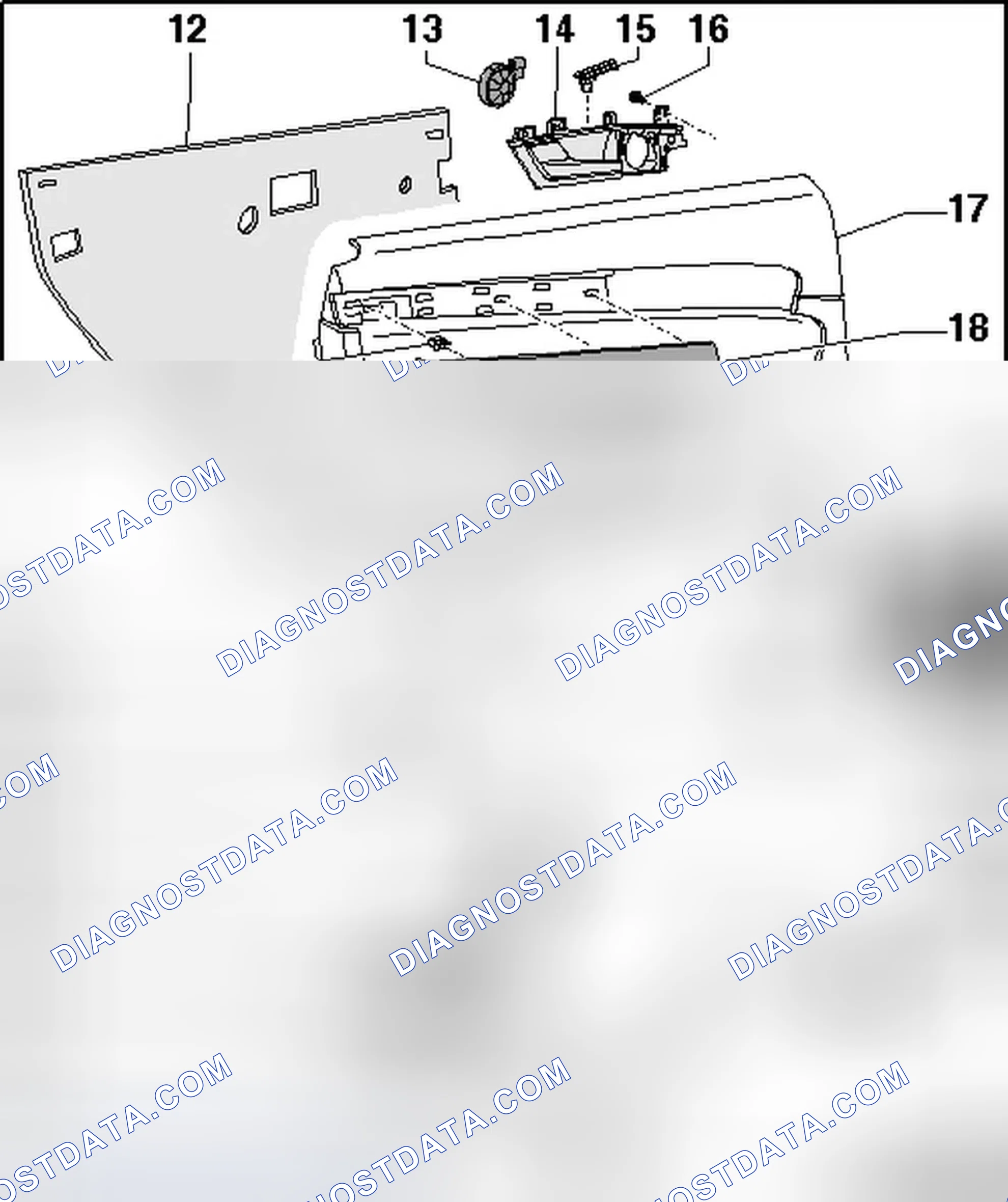 Scheme 3: REAR DOOR TRIM COMPONENT OVERVIEW