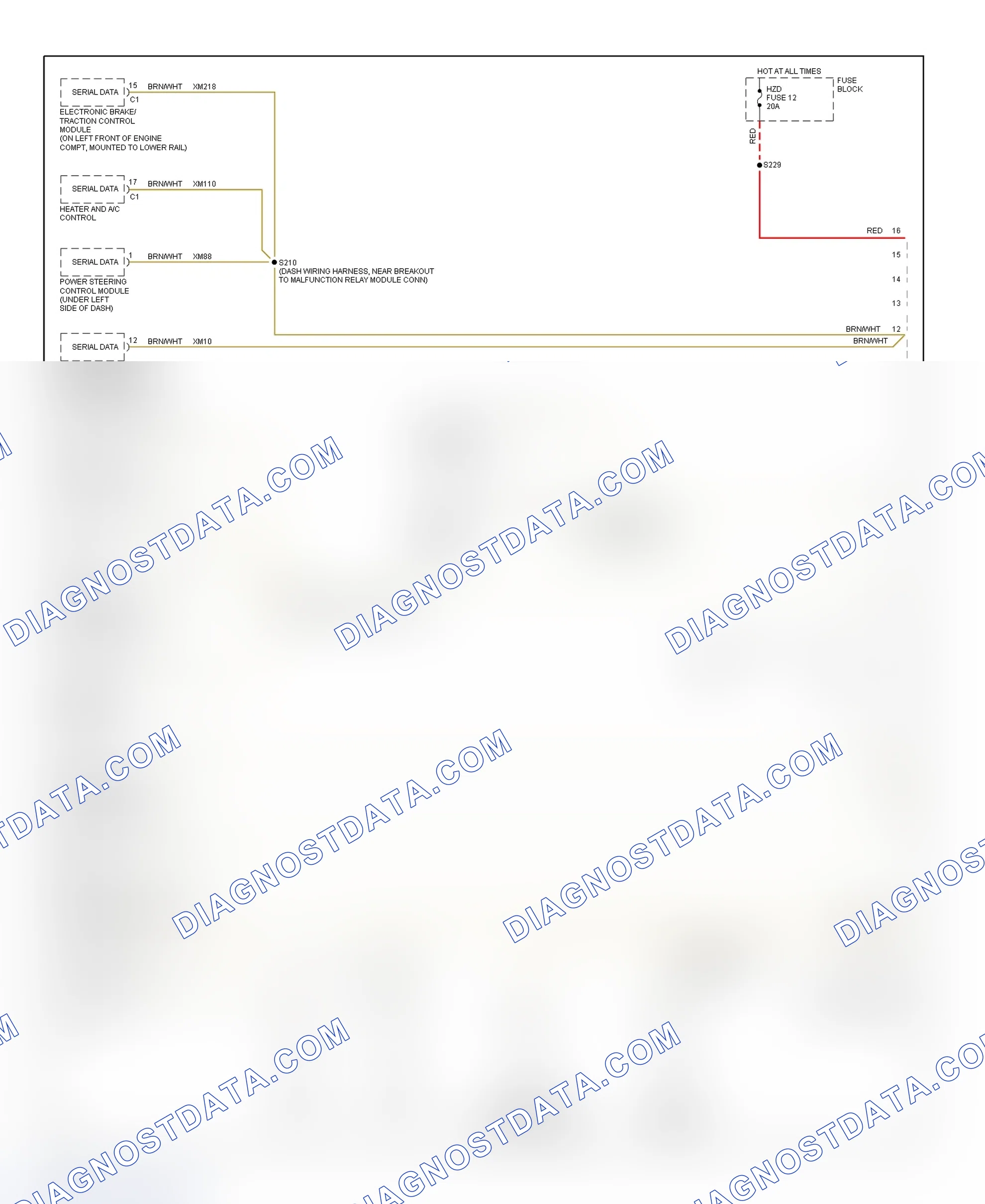 Scheme 3: Data Link Connector (DLC) Wiring Diagram