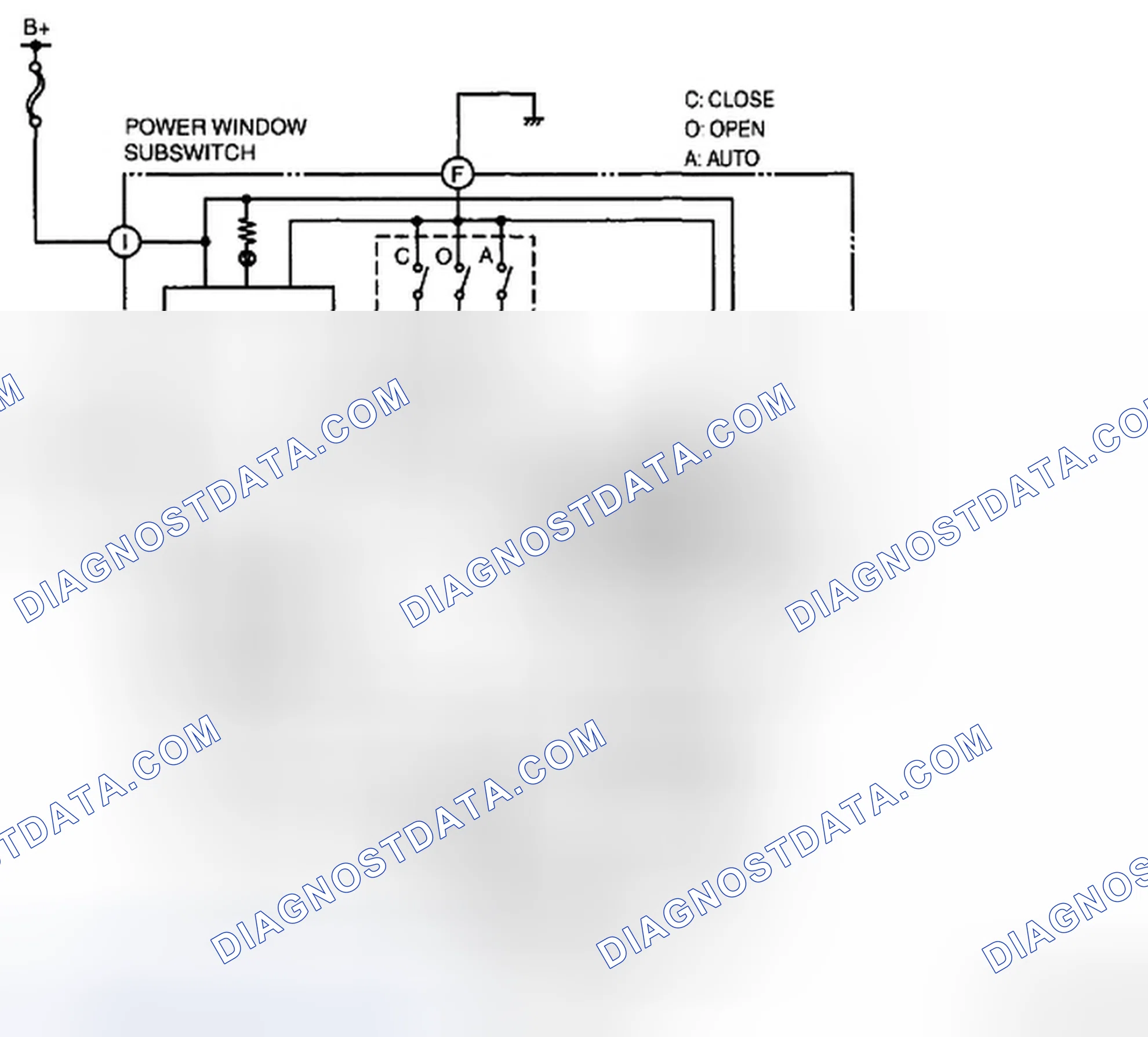 Scheme 2: Power Window Subswitch (Passenger'side)