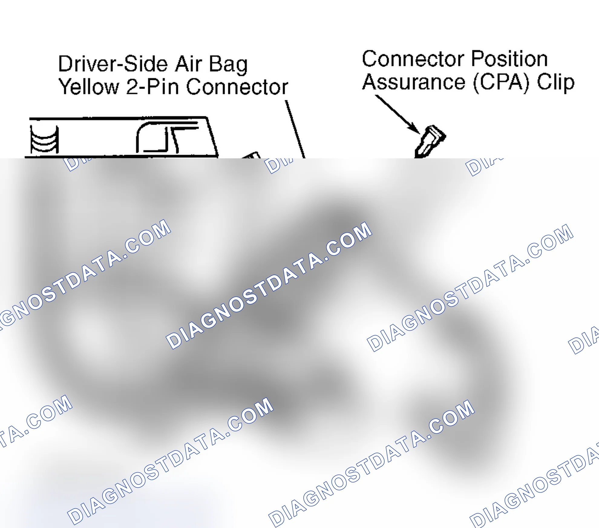 Scheme 57: Identifying Driver Air Bag Yellow 2-Pin Connector (Montana, Silhouette & Venture)