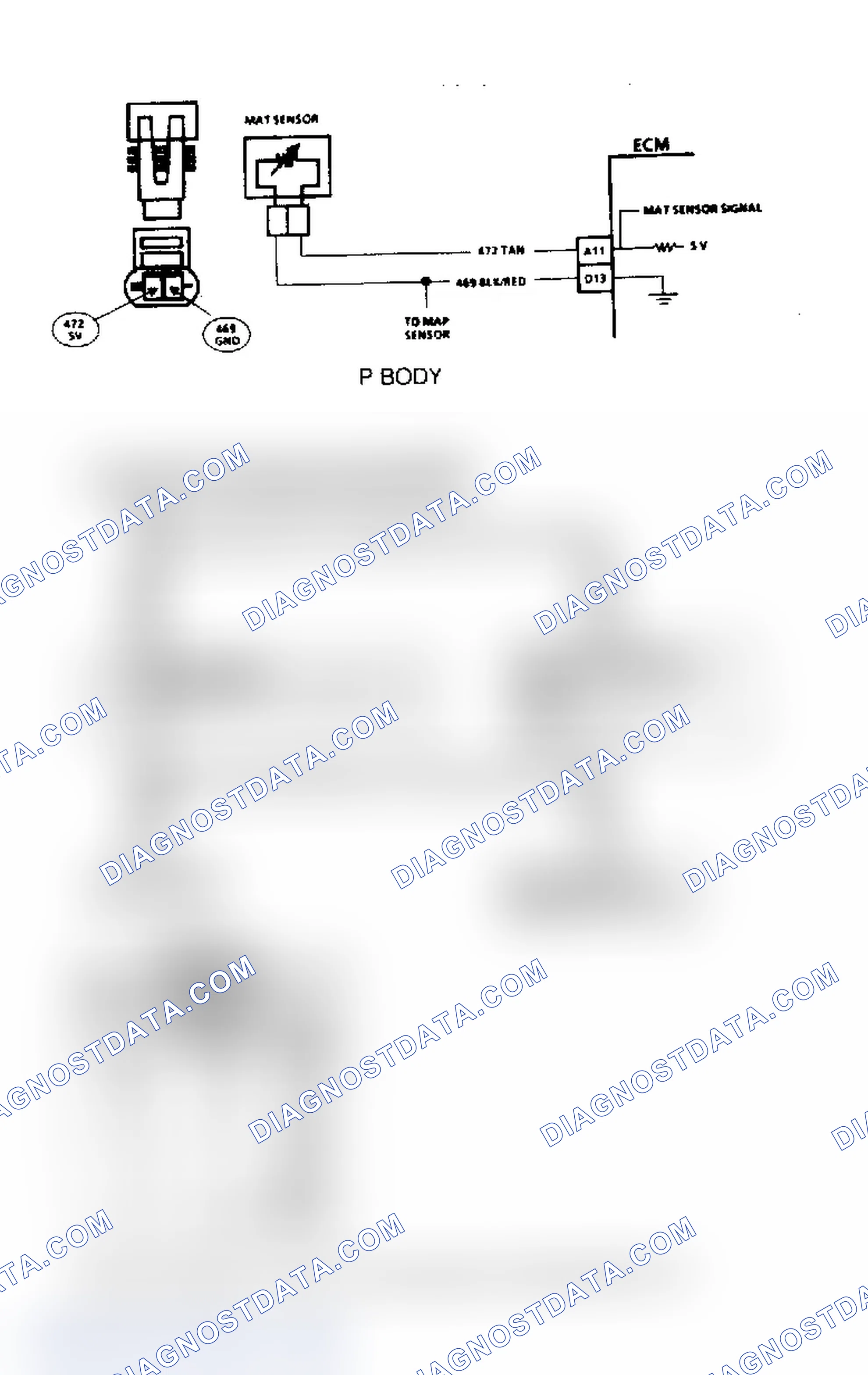 Scheme 401: Code 25 Flow Chart - "P" Body MAT Sensor Signal Voltage Low