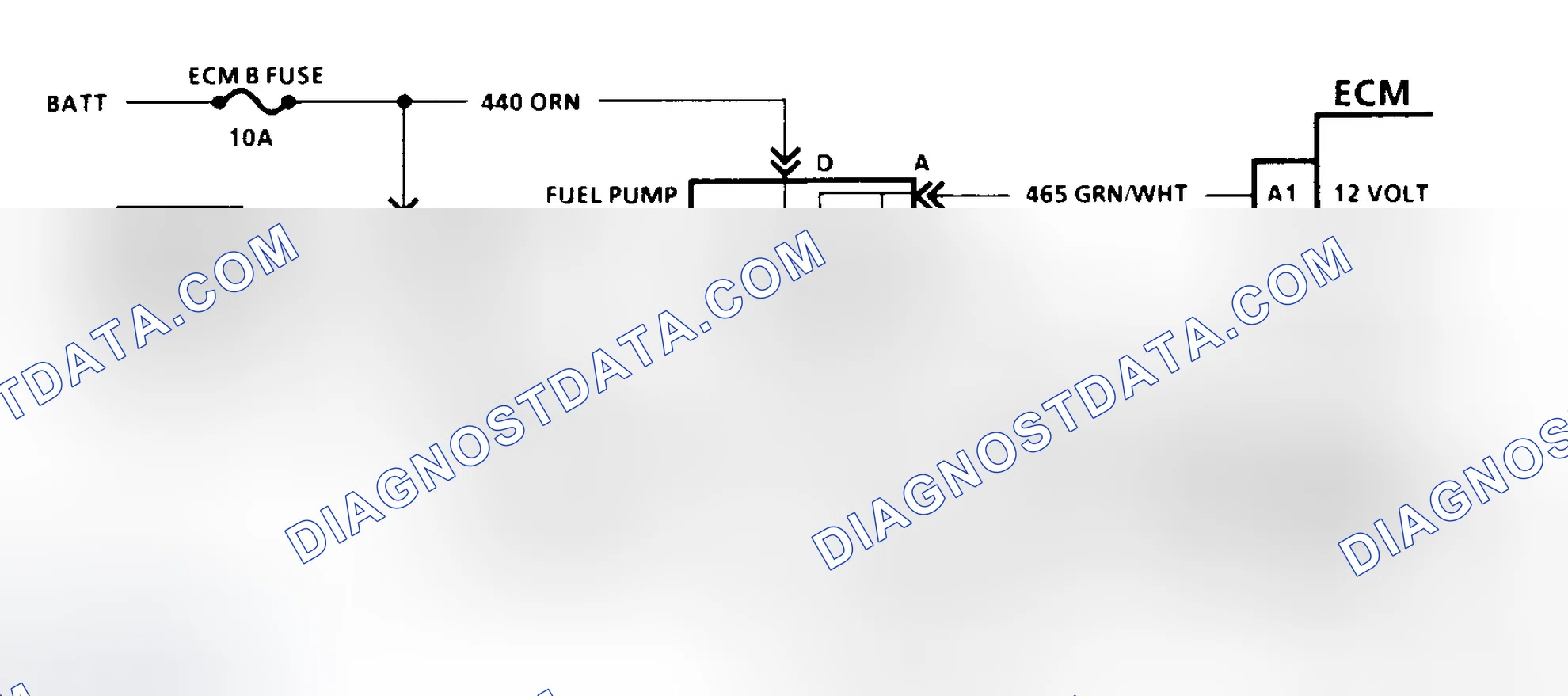 Scheme 136: Code 54 Schematic (Astro, Safari, S & T Series) Fuel Pump Circuit