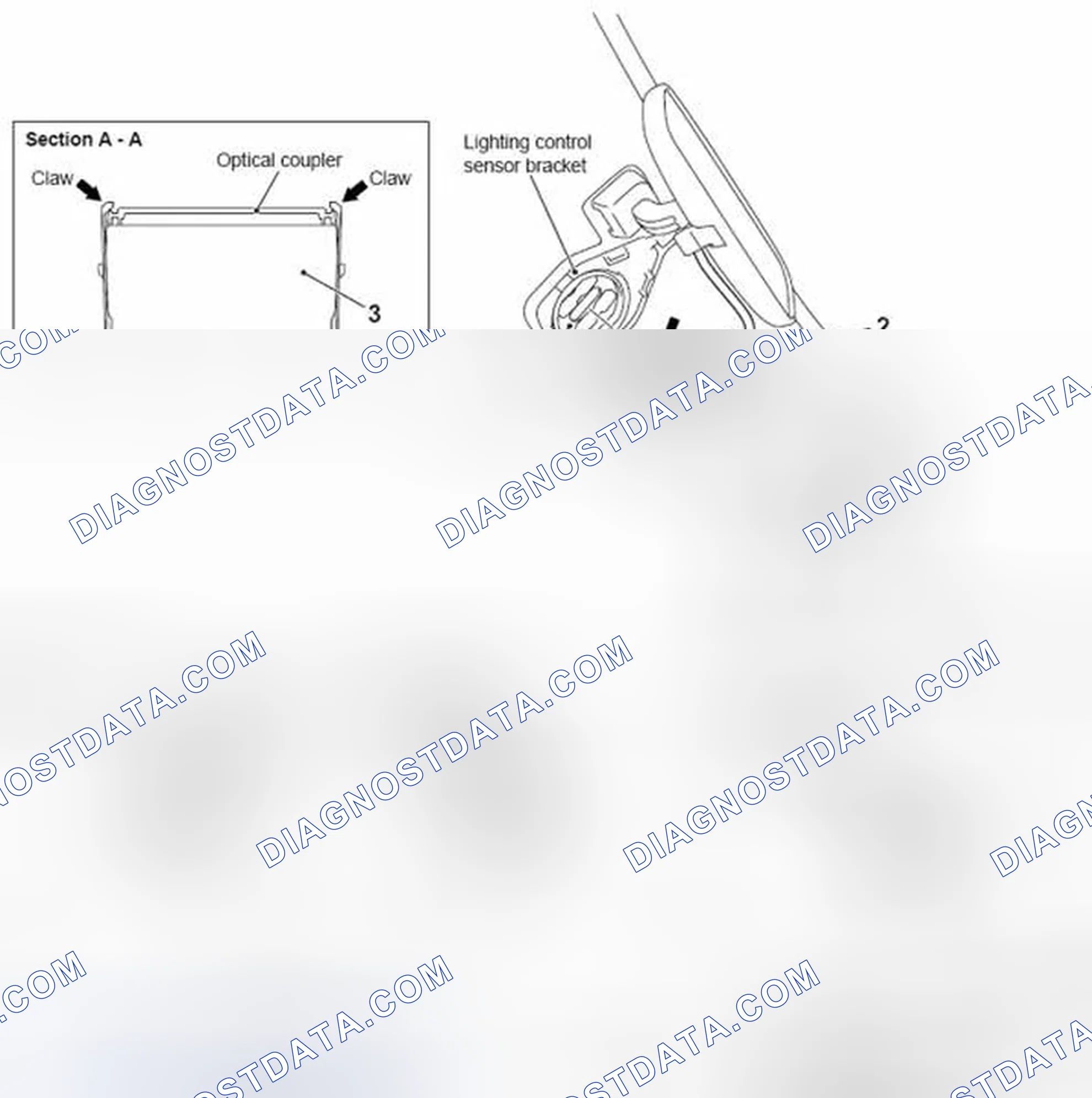Scheme 54: LIGHTING CONTROL SENSOR REMOVAL AND INSTALLATION