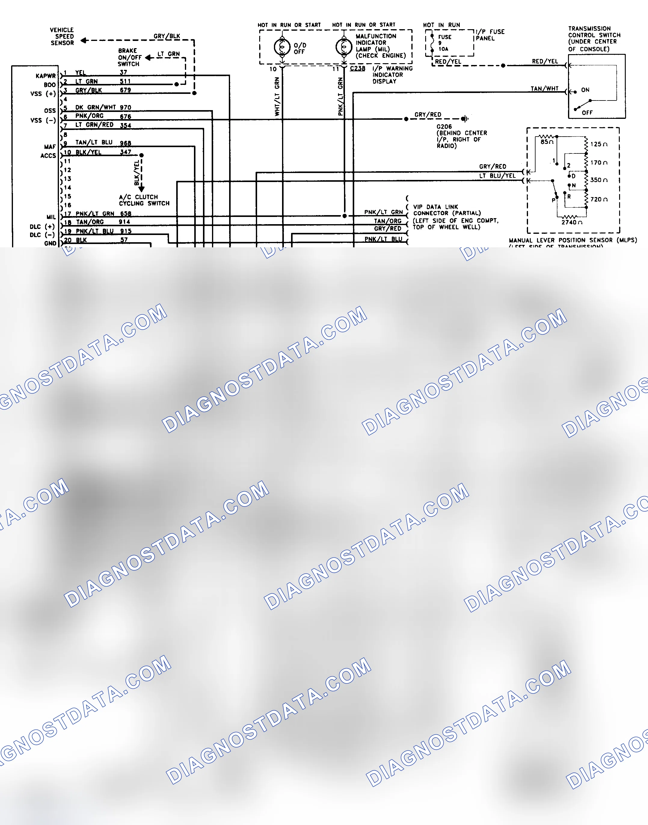 Scheme 44: Wiring Diagram (1993-94 Mark VIII)