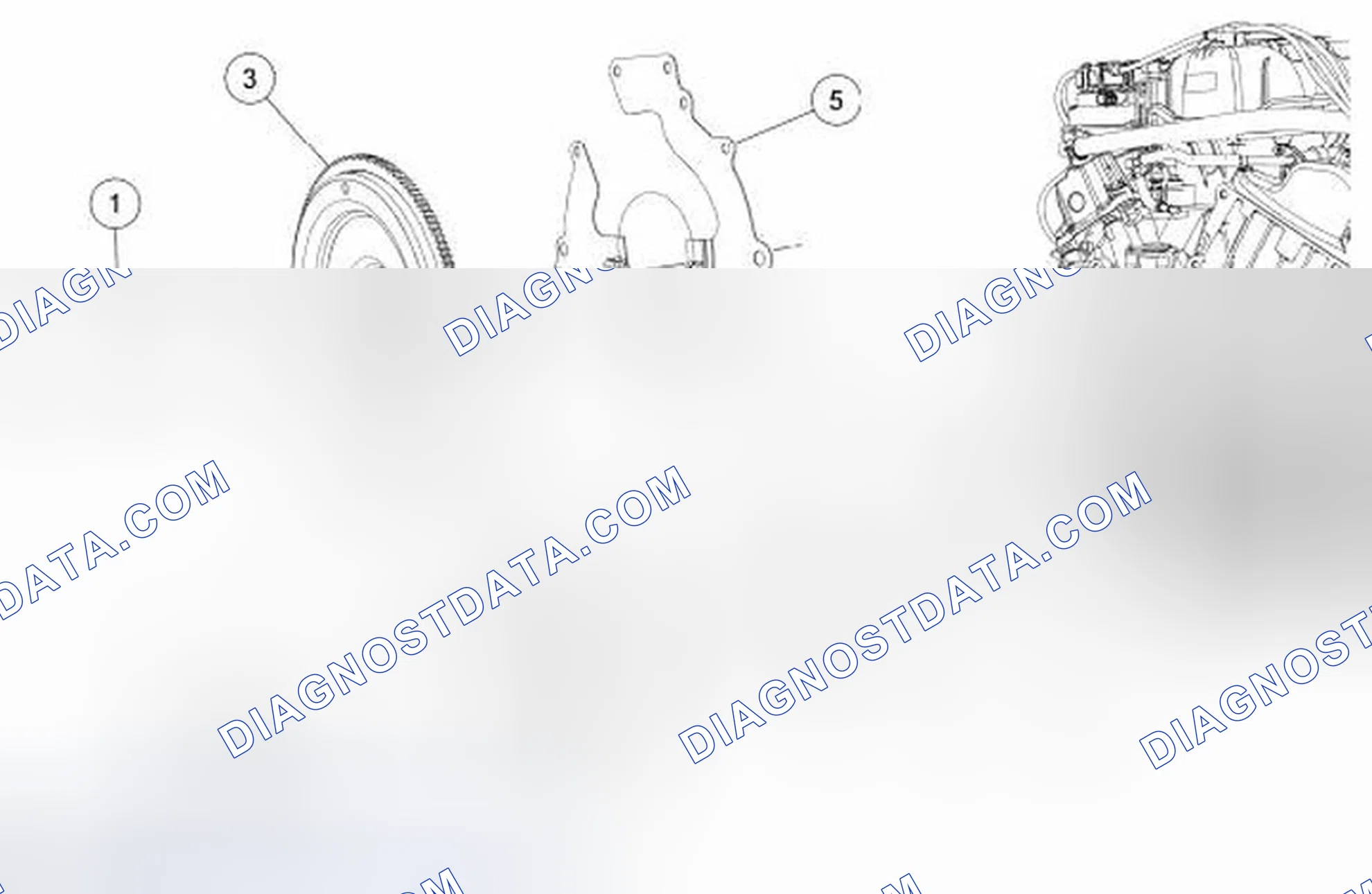 Scheme 287: Flexplate or Flywheel and Crankshaft Rear Seal - Exploded View