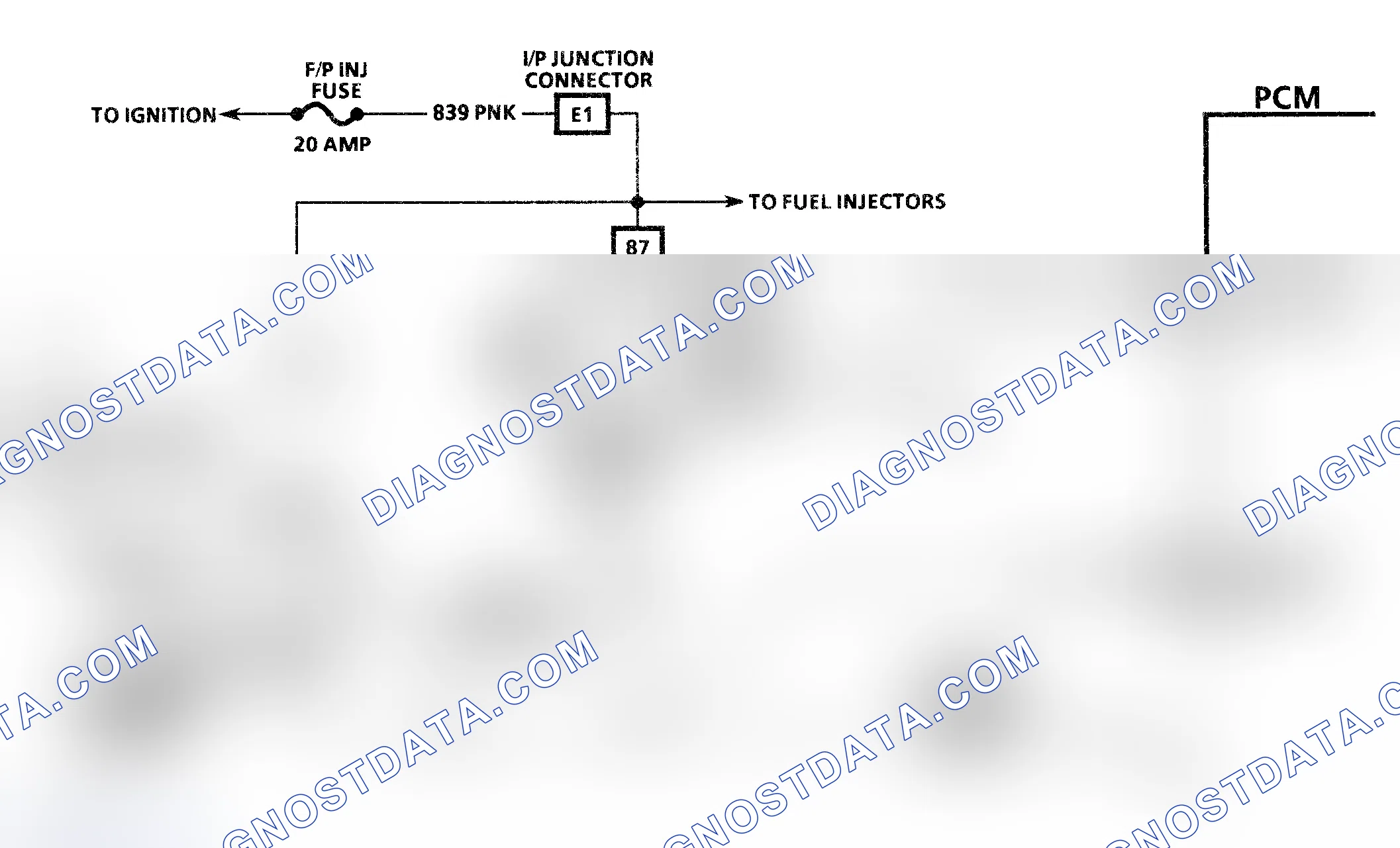 Scheme 85: Code 54 Schematic (3.1L) Fuel Pump Voltage Low