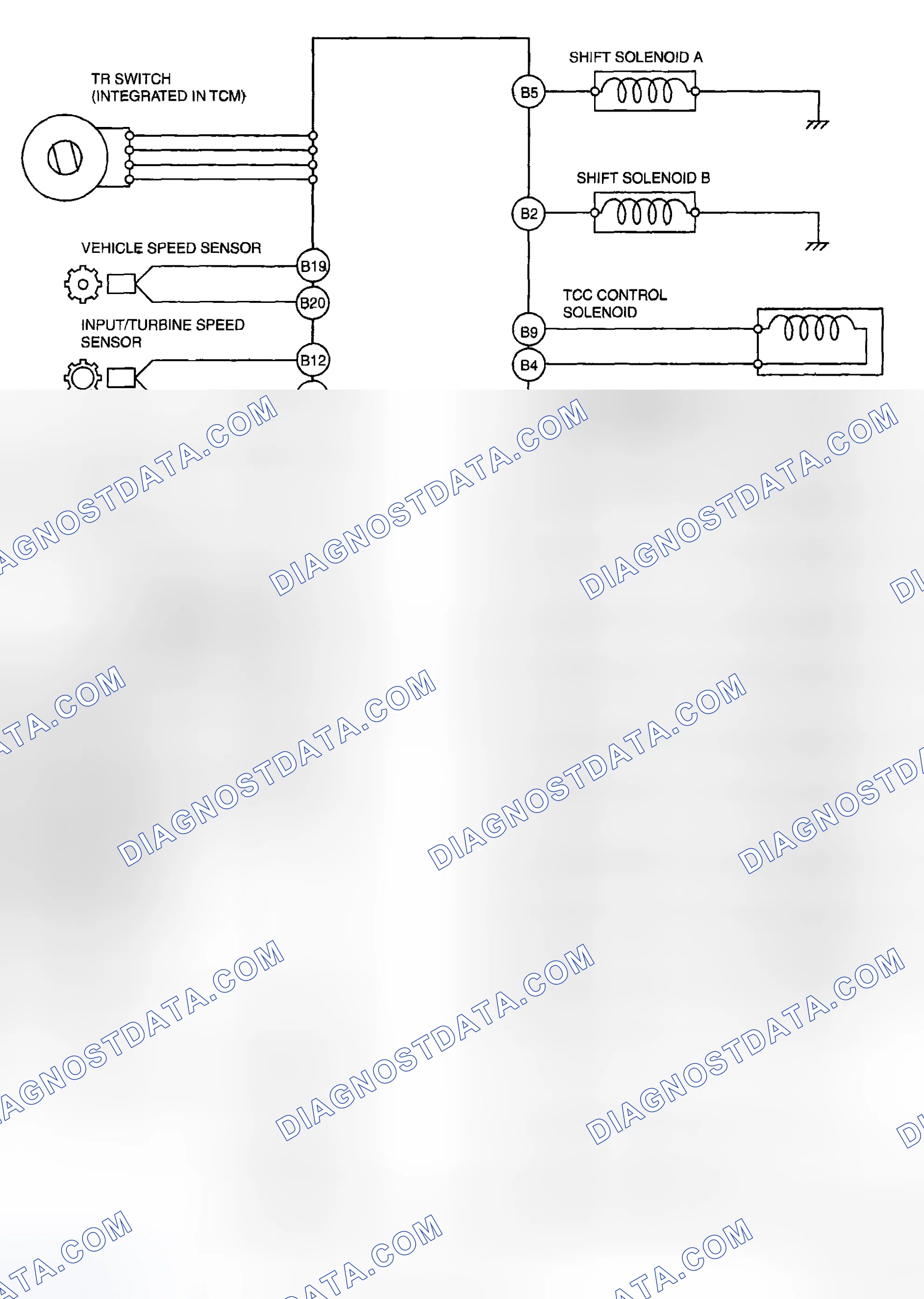 Scheme 250: AUTOMATIC TRANSAXLE CONTROL SYSTEM WIRING DIAGRAM [AW6A-EL]
