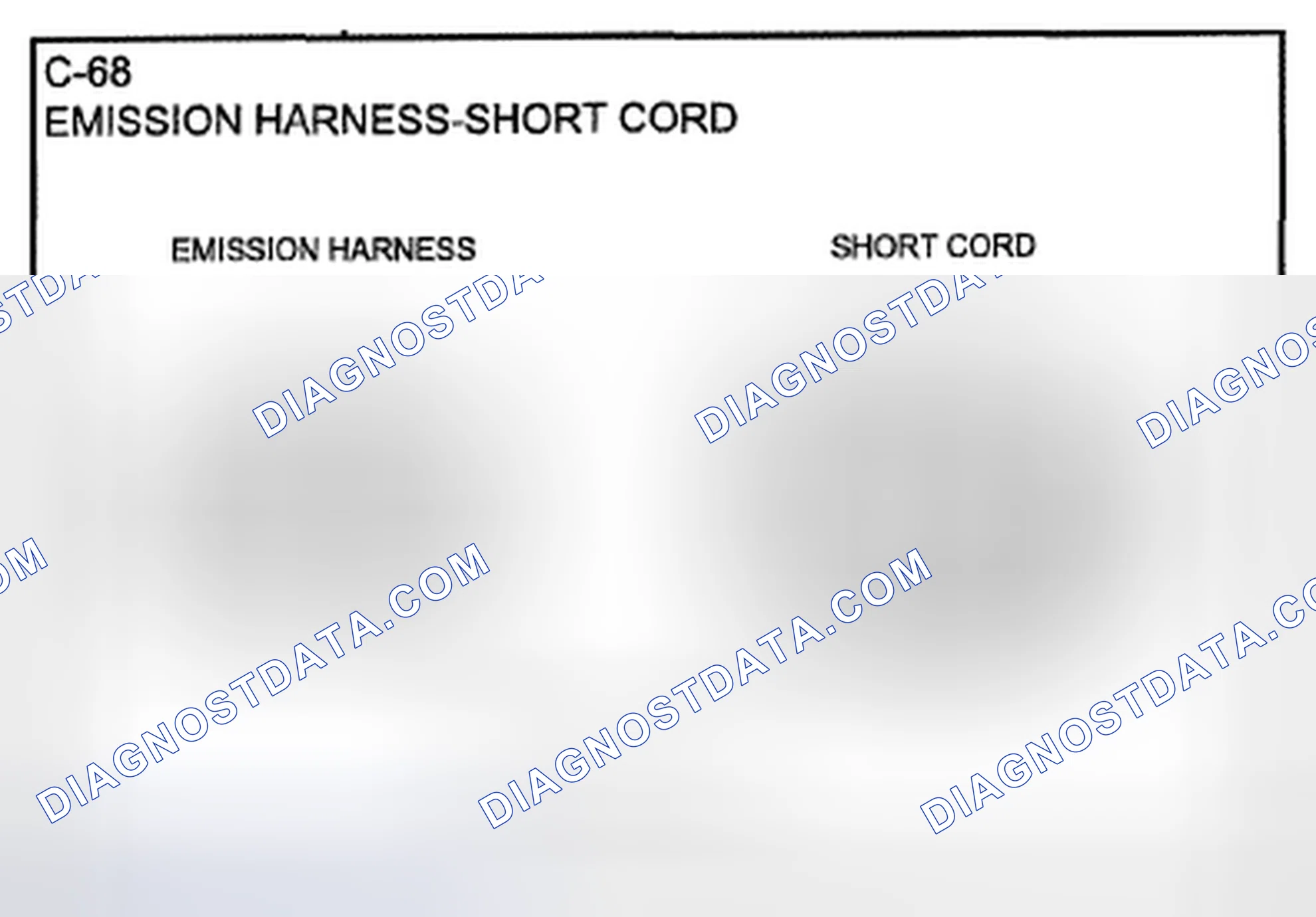 Scheme 82: Identifying Short Cord Emission Harness Connector Terminals (C-68)