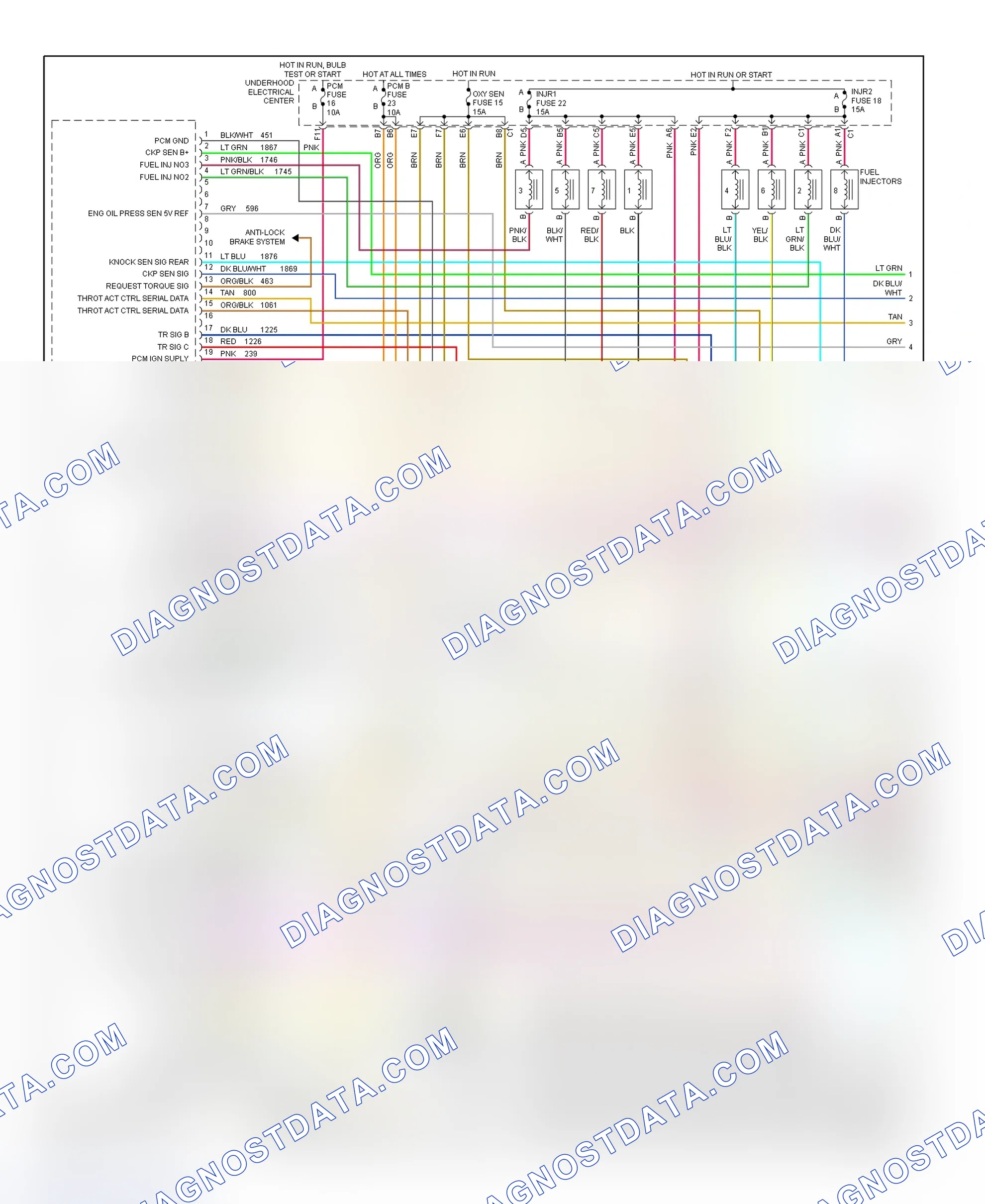 Scheme 70: PCM Wiring Diagram (Corvette - 5.7L - 1 Of 4)