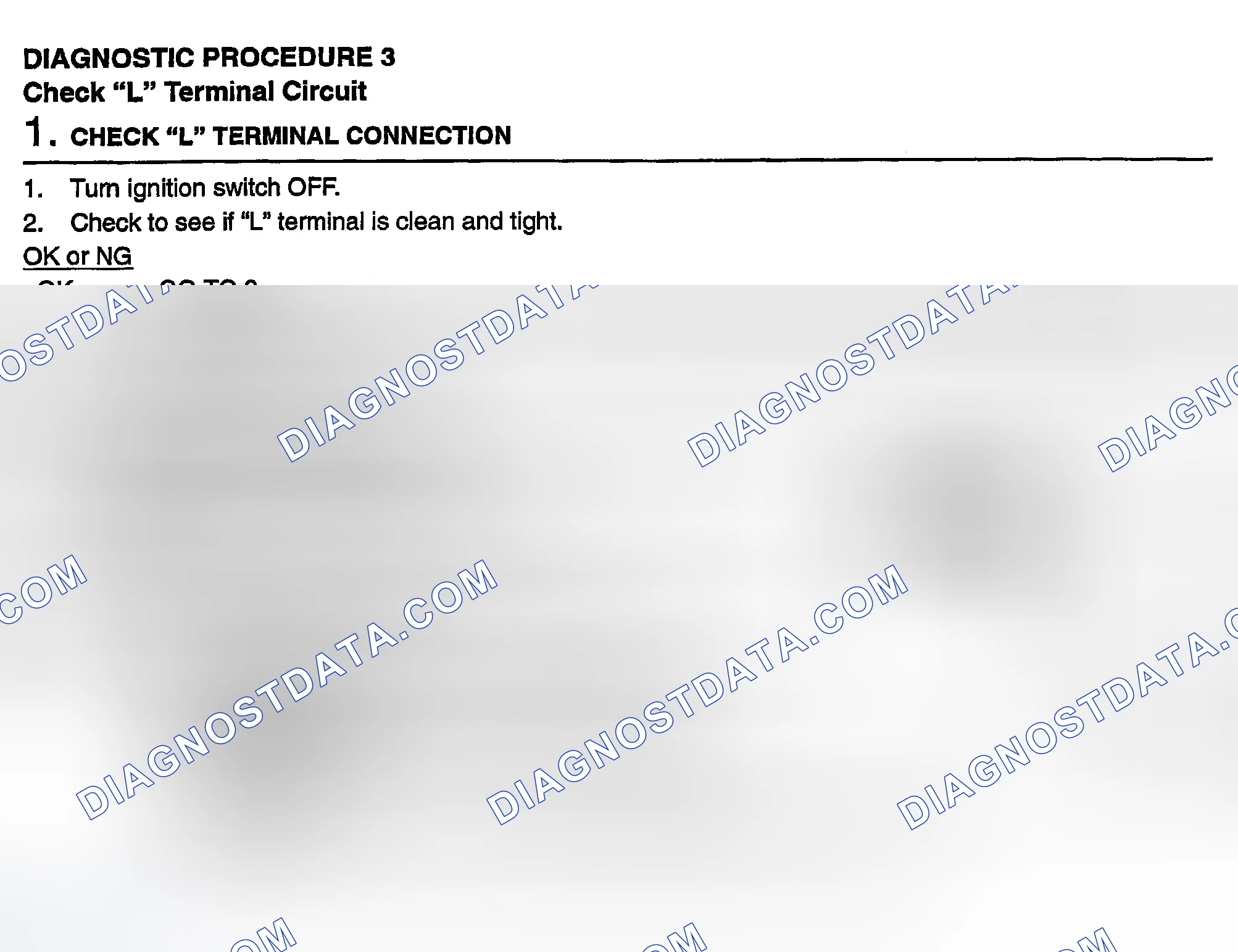 Scheme 5: DIAGNOSTIC PROCEDURE 3, CHECK "L" TERMINAL CIRCUIT