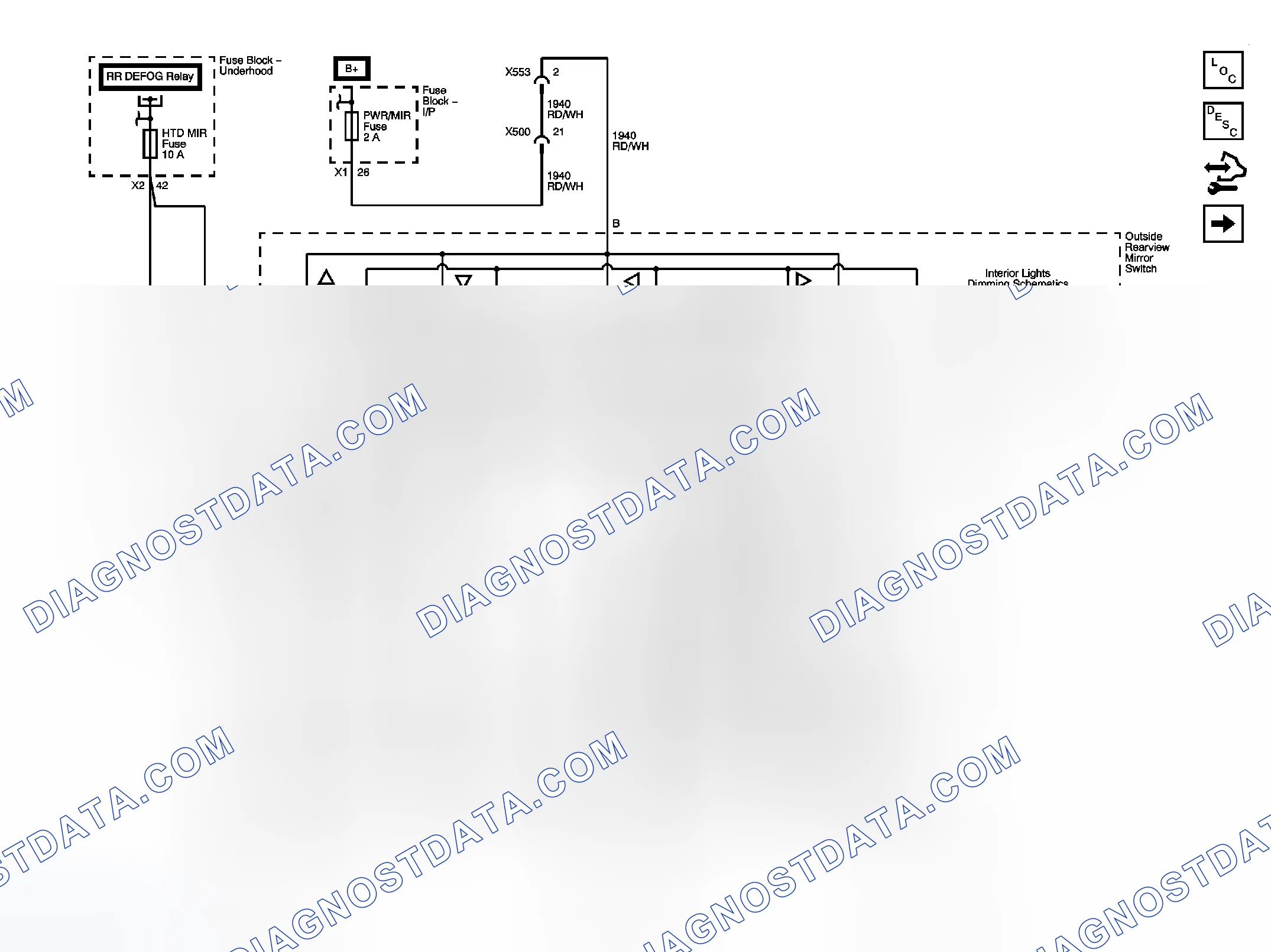 Scheme 2: Outside Rearview Mirror Schematics