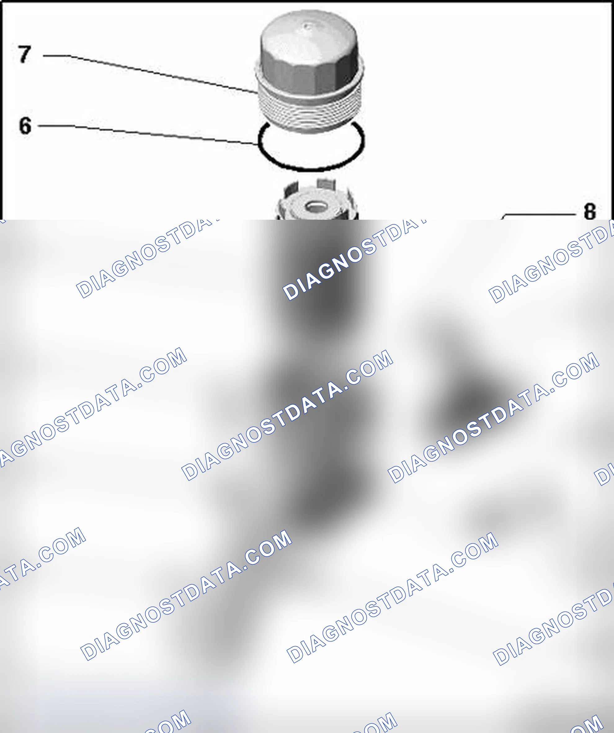 Scheme 287: Oil filter housing, assembly overview