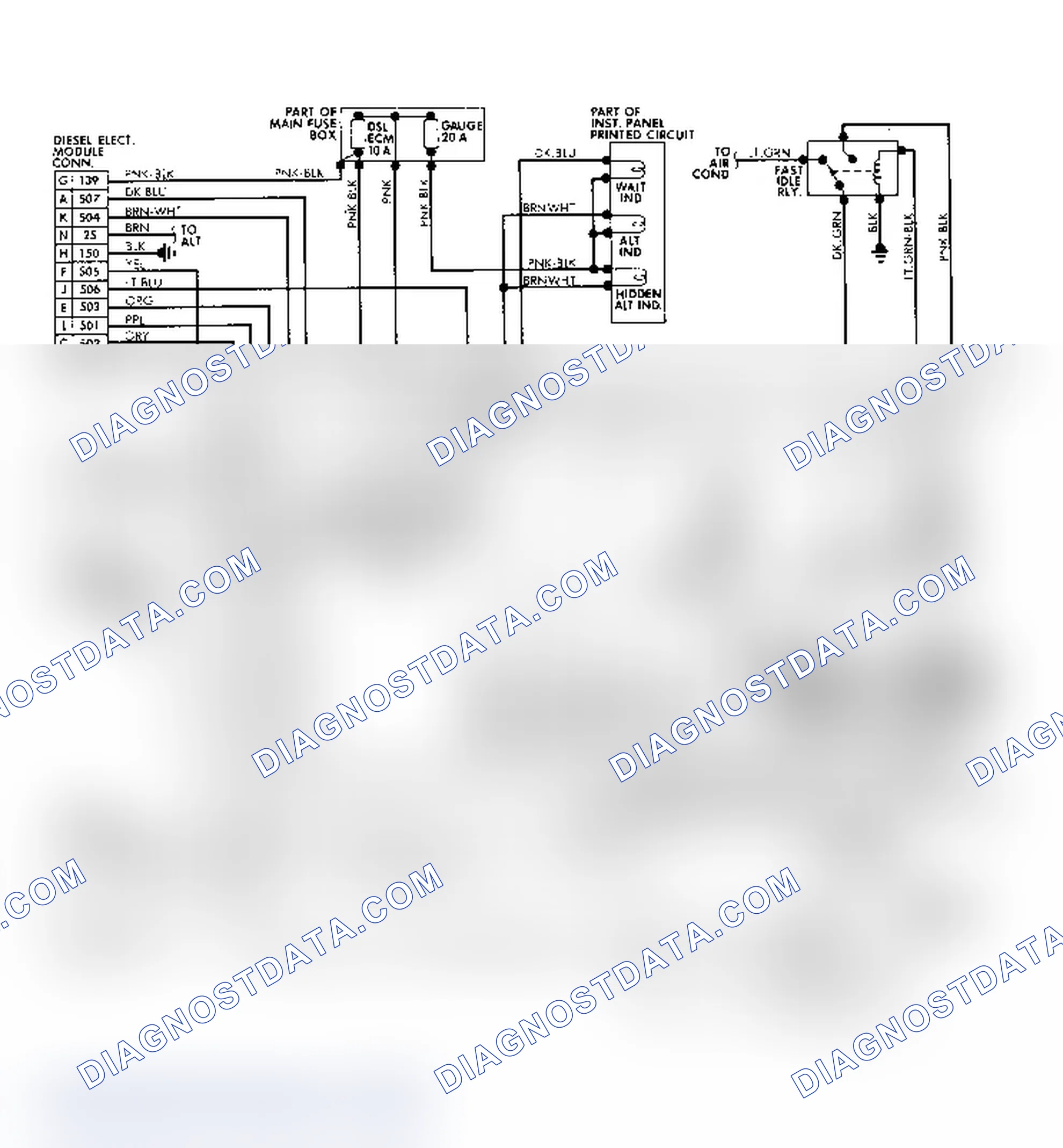 Scheme 44: Glow Plug System Wiring Diagram (Electronic Type - V6)