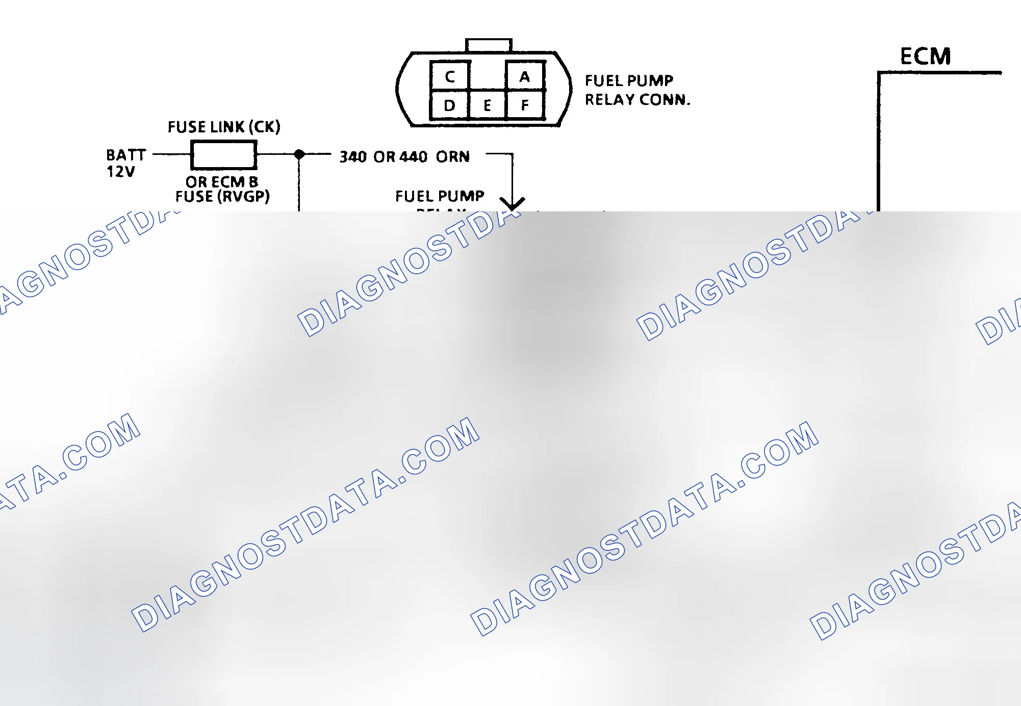 Scheme 12: Chart A-5 Schematic, Fuel Pump Ckt Diagnosis (C, K, R, V, G, P & GP Series) One Fuel Tank