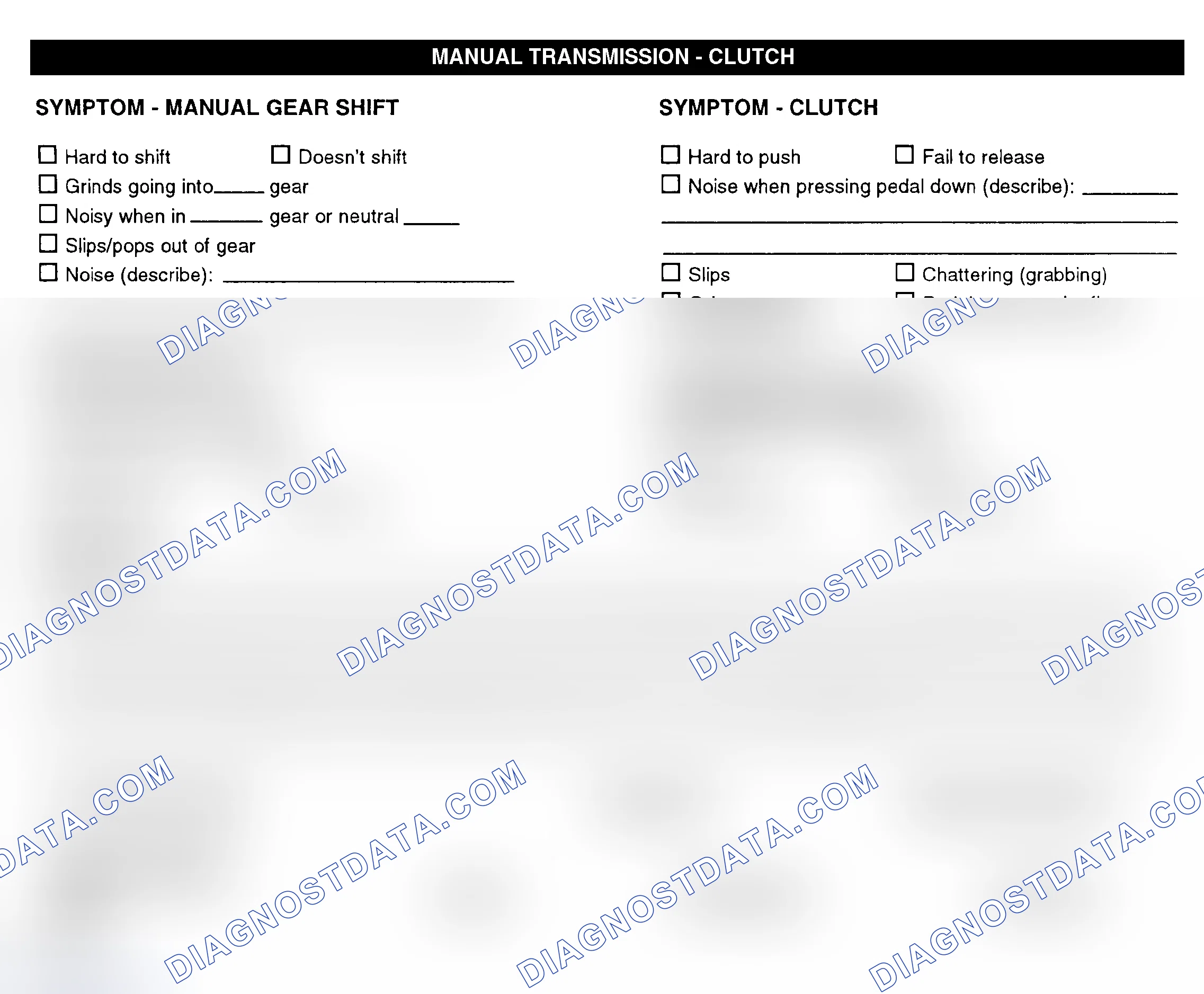 Scheme 10: Manual Transmission & Clutch