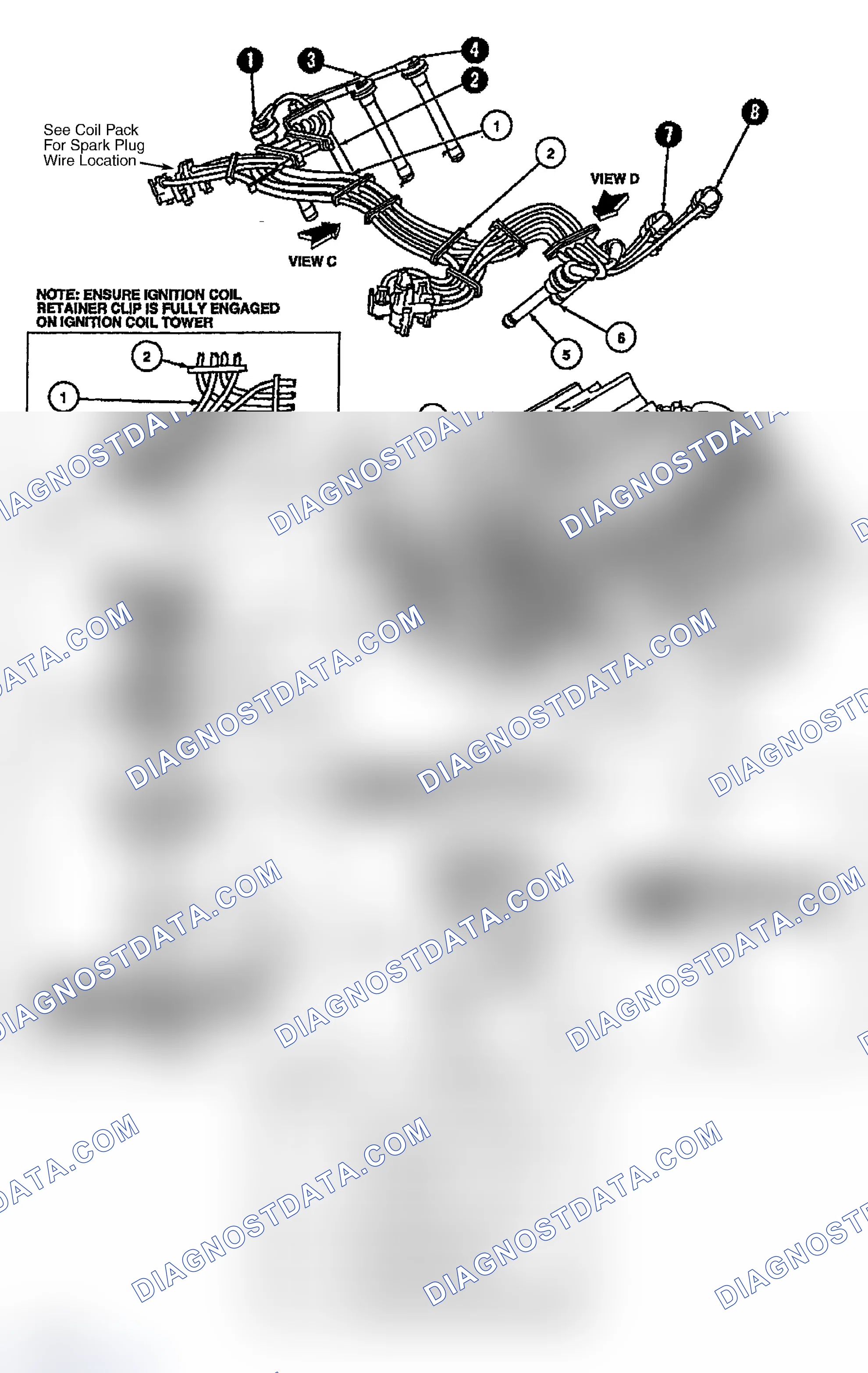Scheme 4: Identifying Spark Plug Wire Routing (Mark VIII)