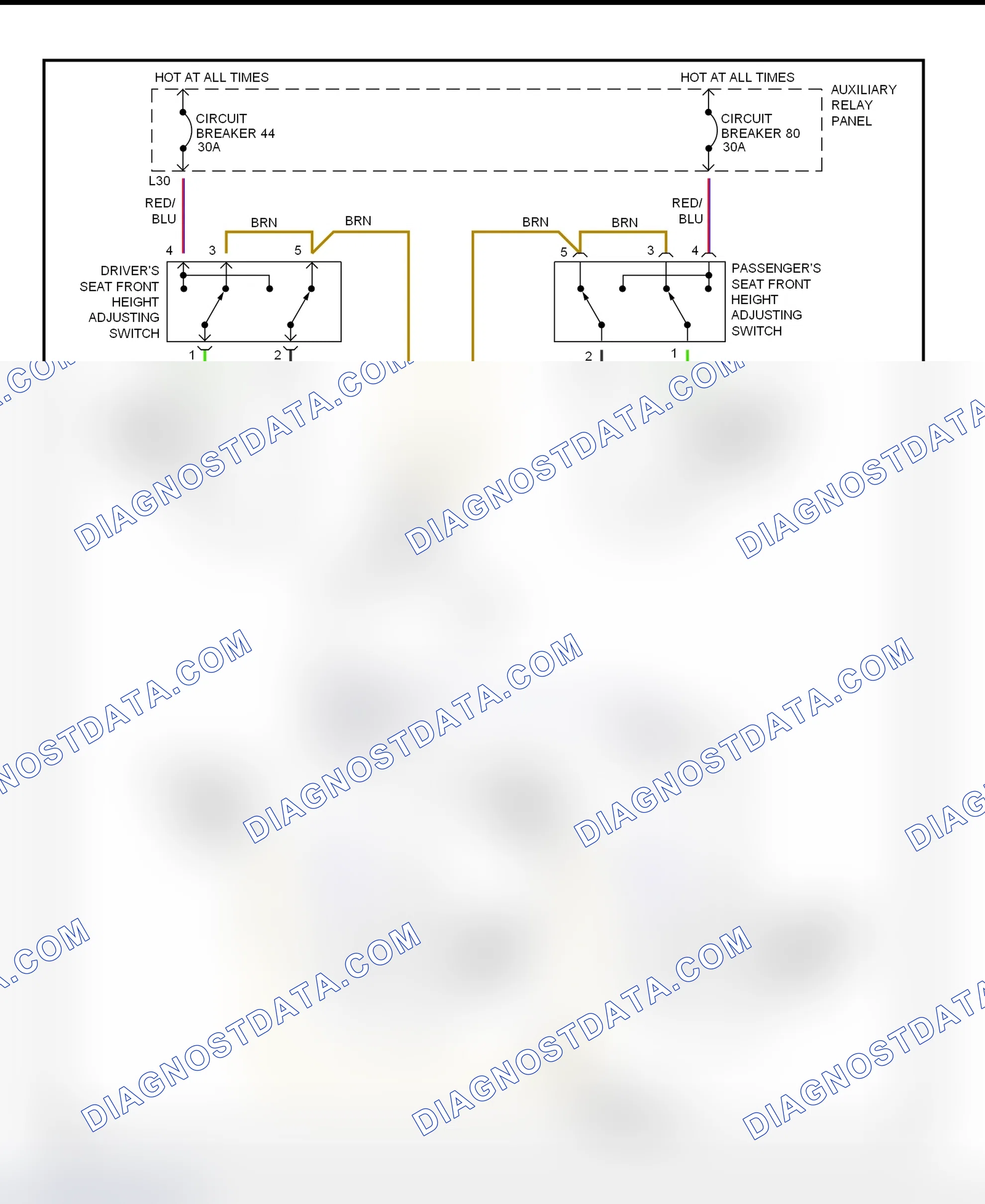 Scheme 5: Power Seat System Wiring Diagram