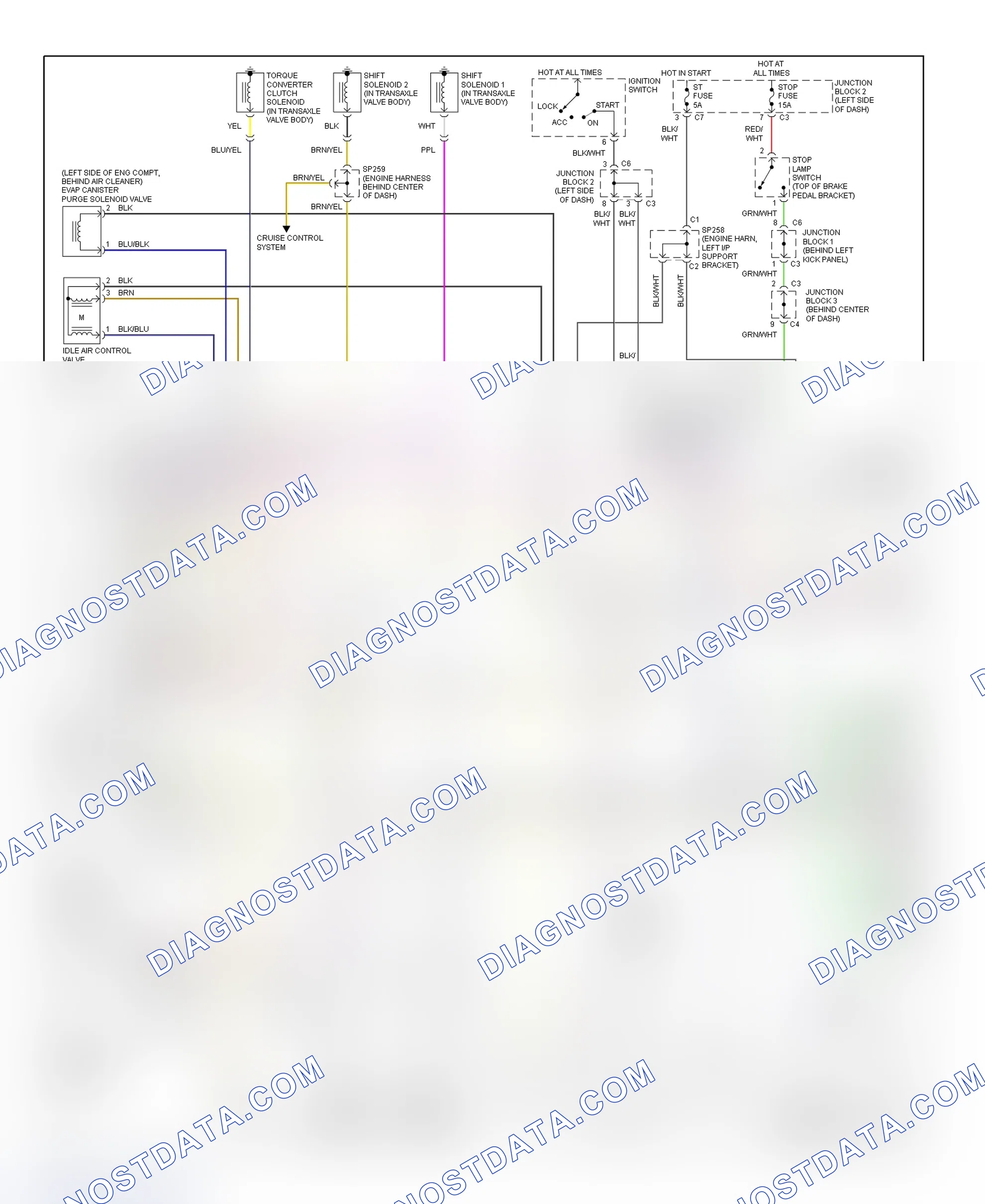 Scheme 154: PCM Wiring Diagram (Prizm - 1.8L - 1 Of 2)